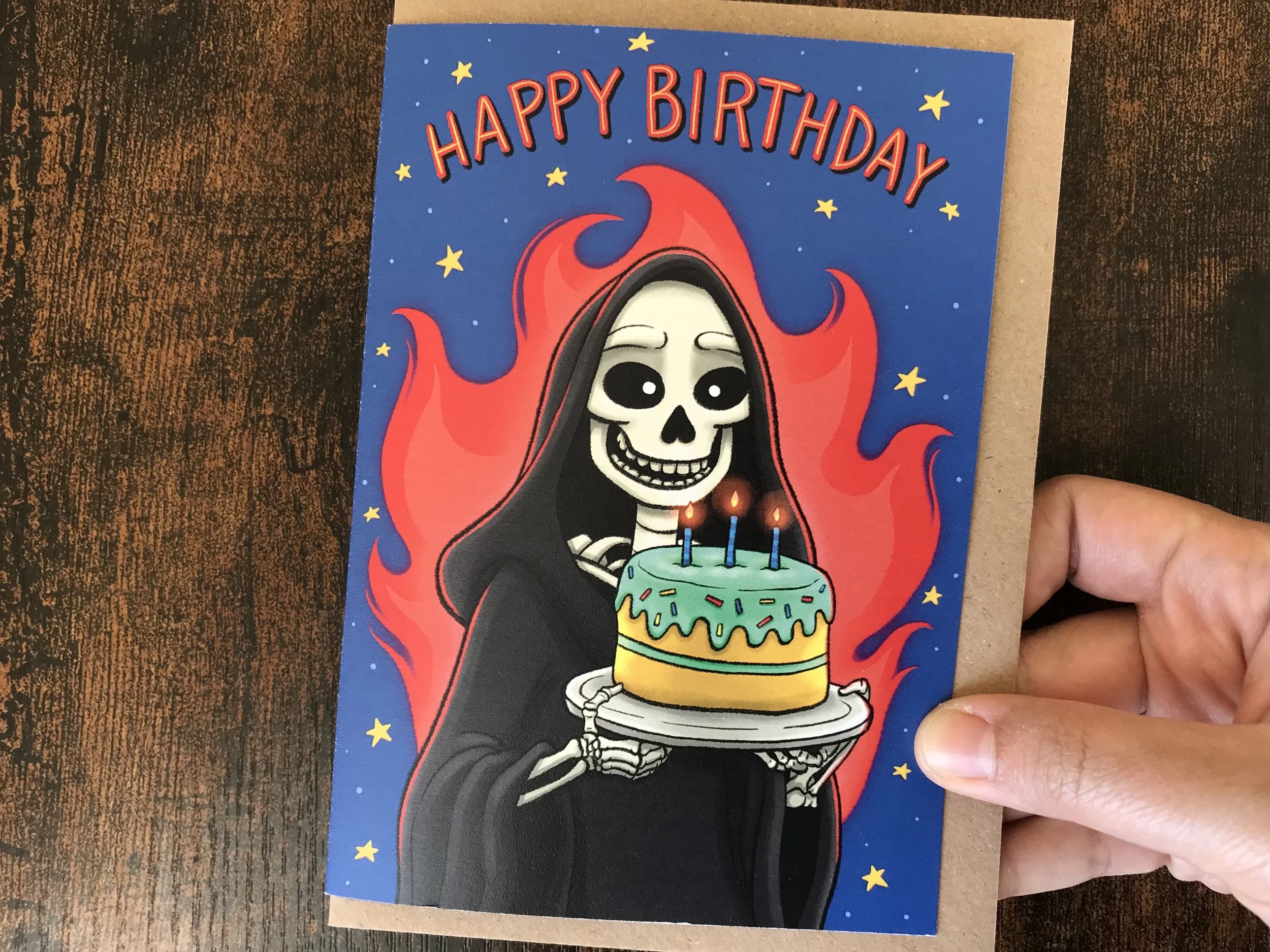 Grim Reaper Birthday Card
