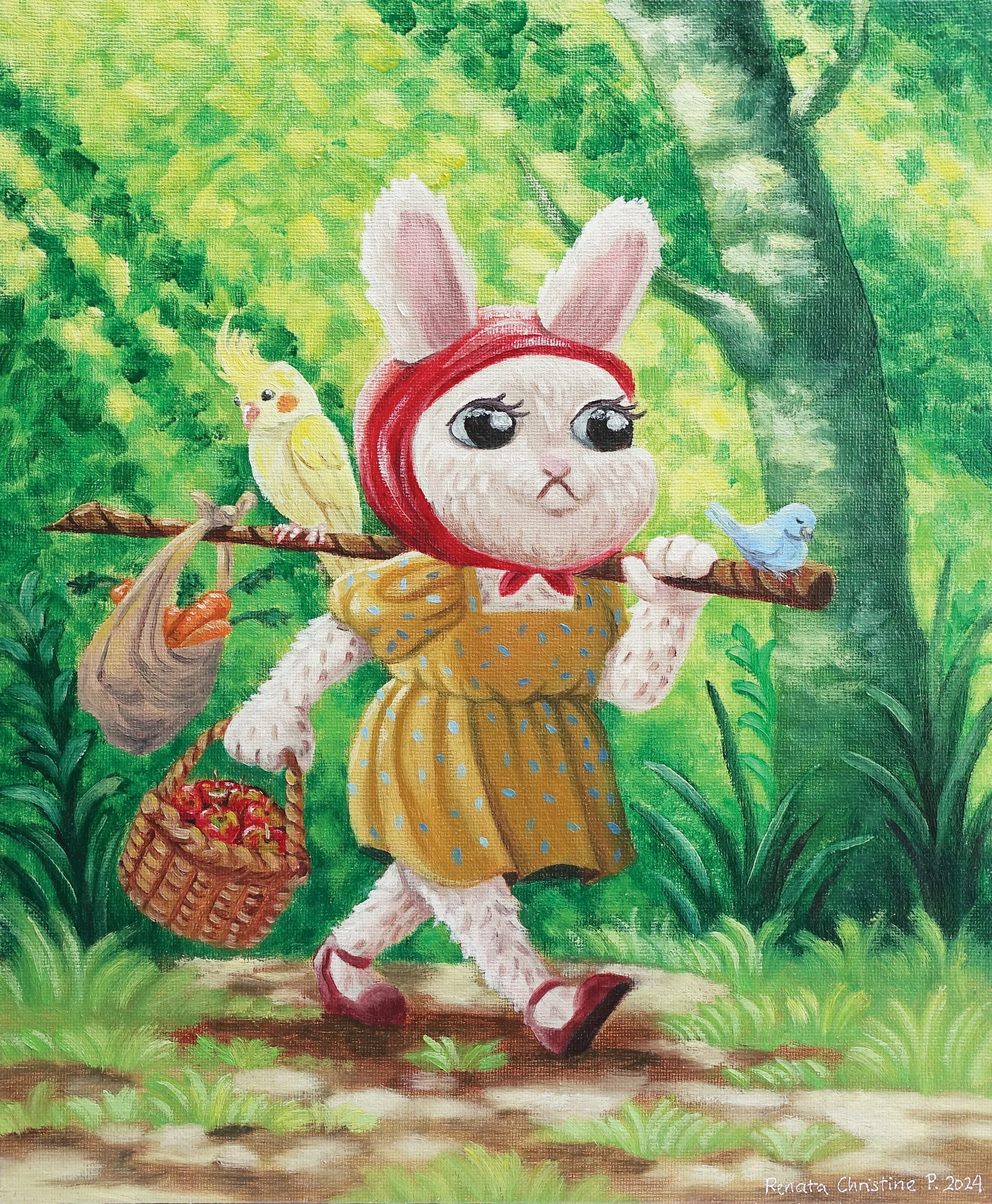 Errands. 2024. Oil on canvas board. 10" x 12"