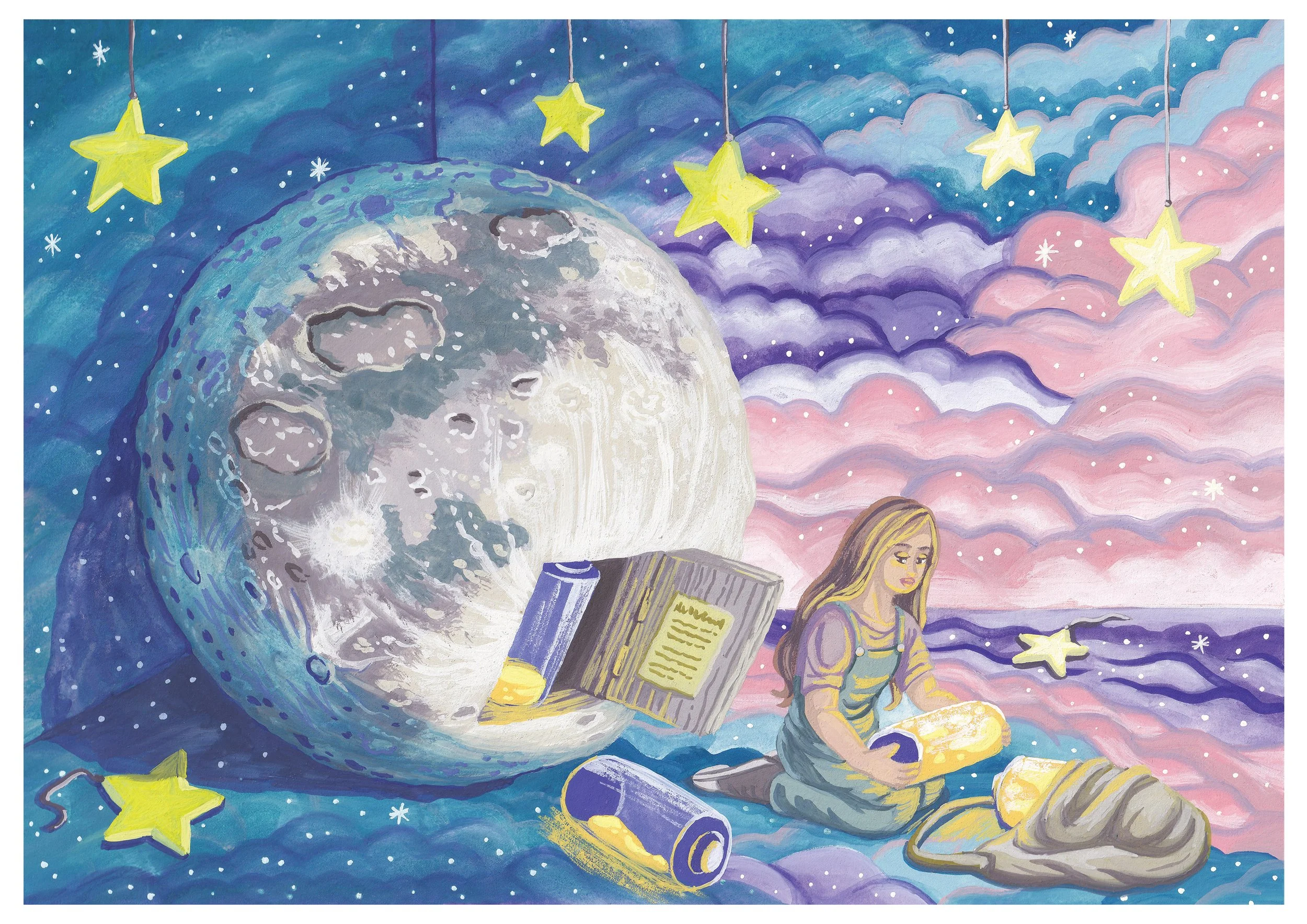 Maintenance. 2024. Gouache on paper. 10" x 12"