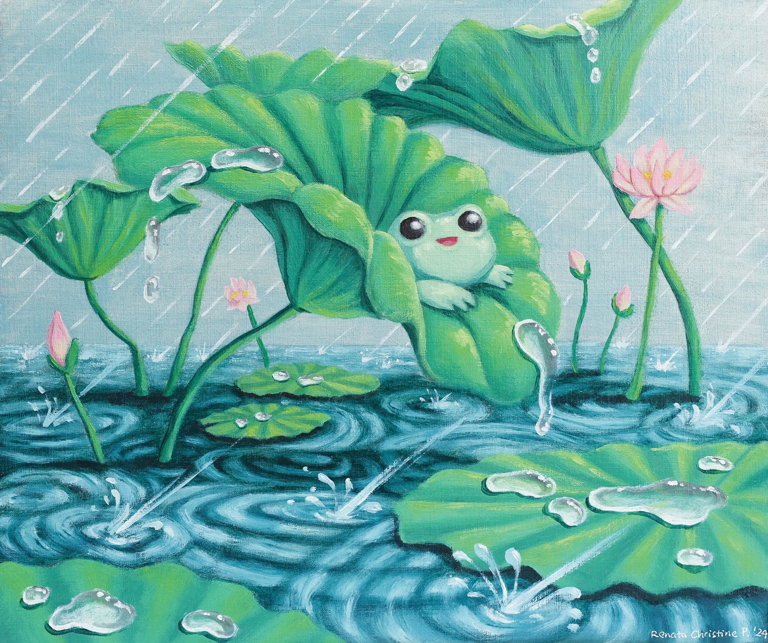 Rainy Day. 2024. Oil on paper. 10" x 12"