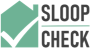 Sloop Check logo with a green checkmark inside a square.