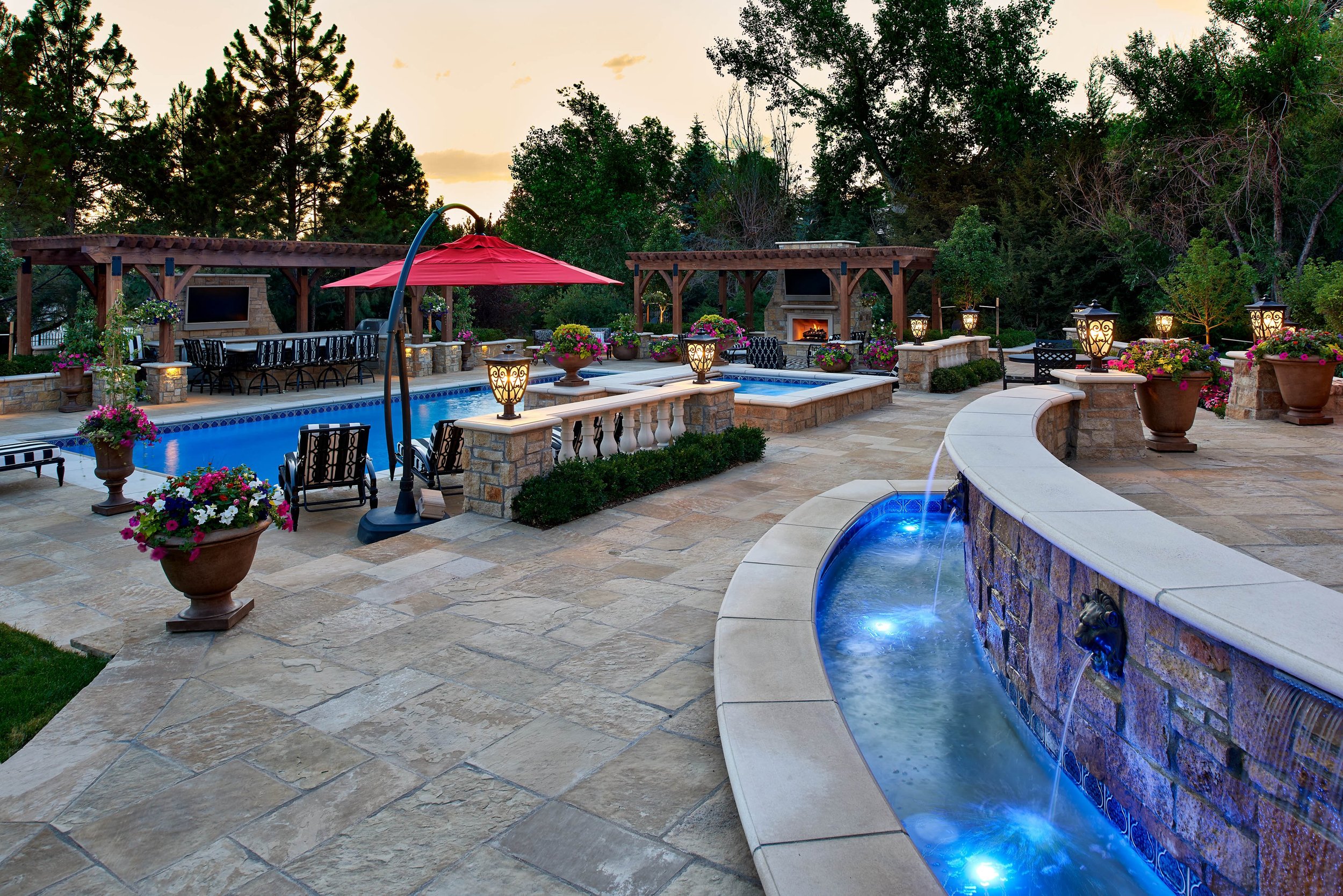 Inviting Family Compound | Pool & Outdoor Lounging Project in Cherry ...