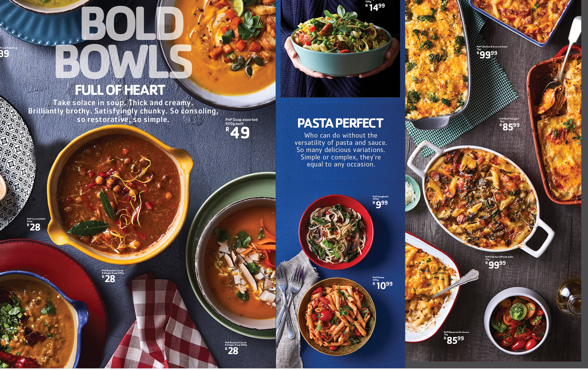 Beautiful art direction and food photography for grocery retailer Pick n Pay, developed with a multidisciplinary team.