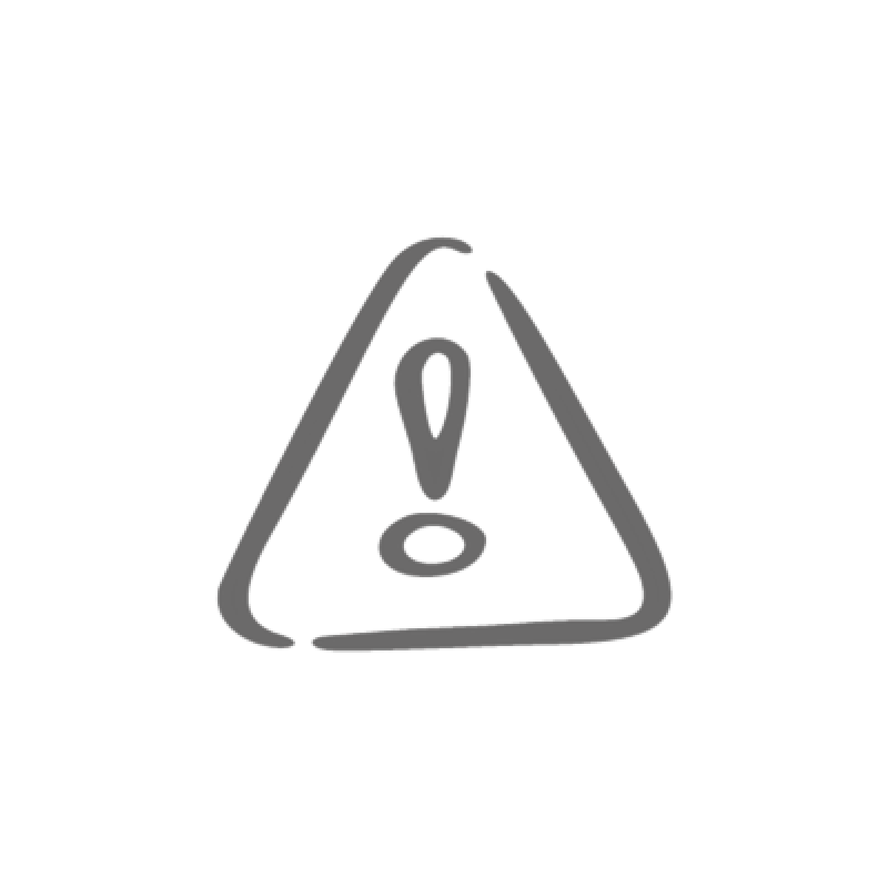 Warning hazard icon with an exclamation mark inside a triangle.