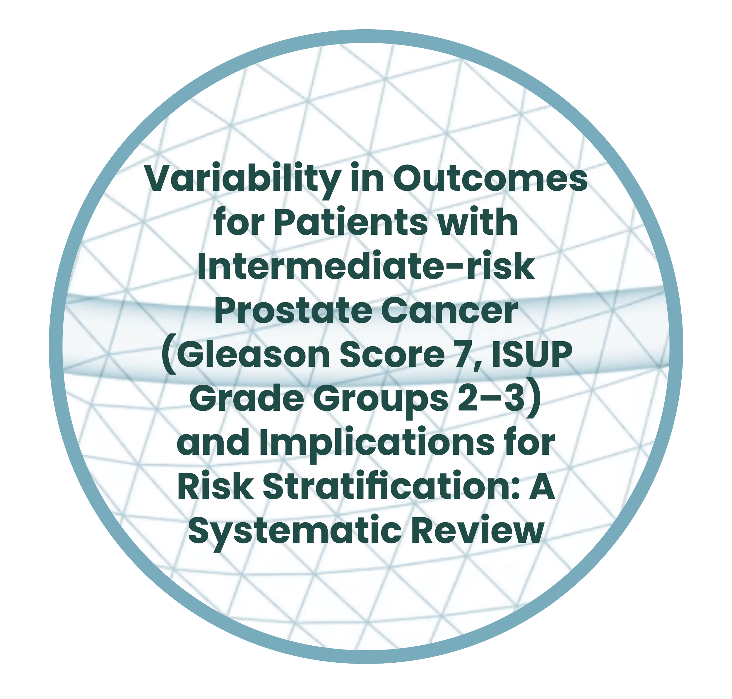Title of a scientific paper on variability in outcomes for patients with intermediate-risk prostate cancer, including implications for risk stratification.