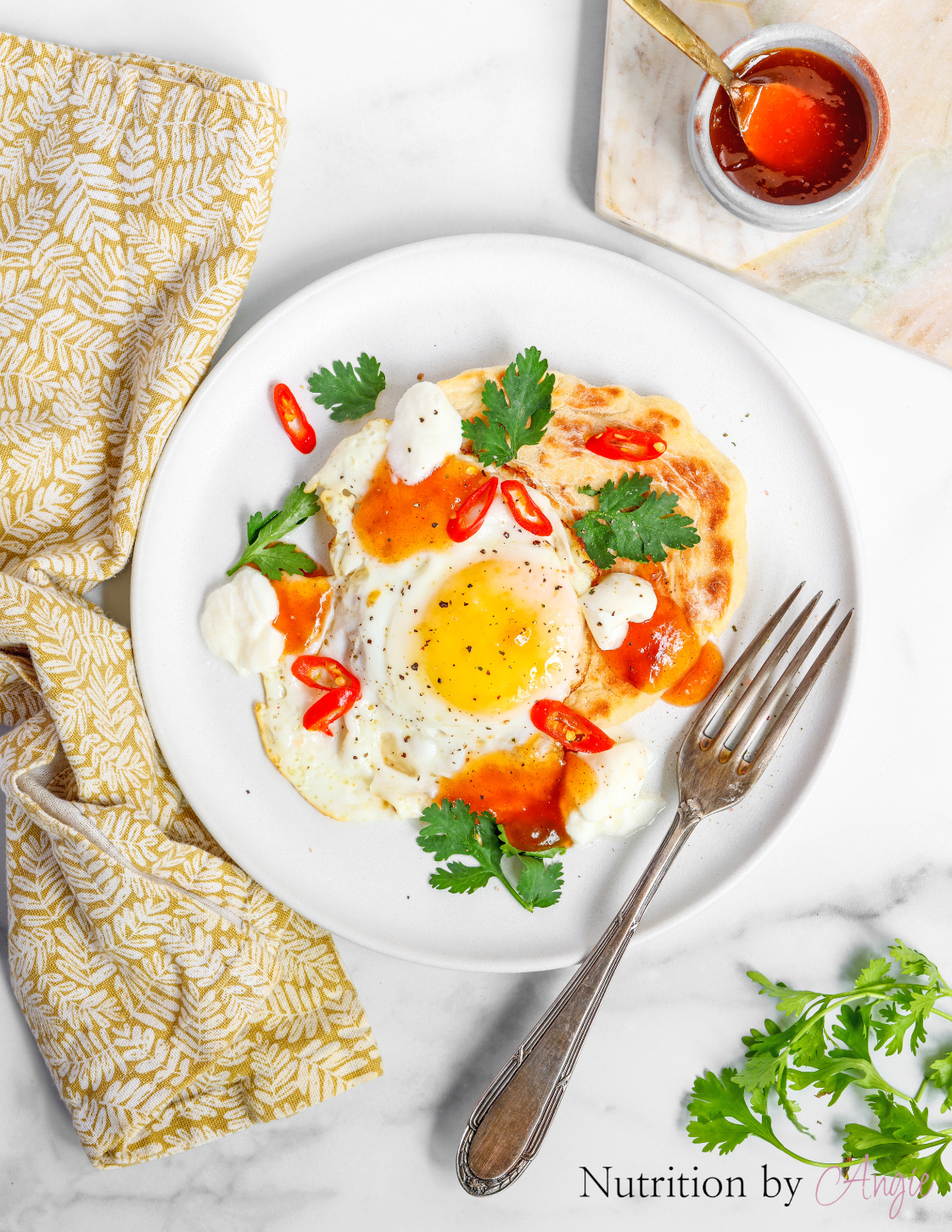Spicy Egg and Mango Flatbreads