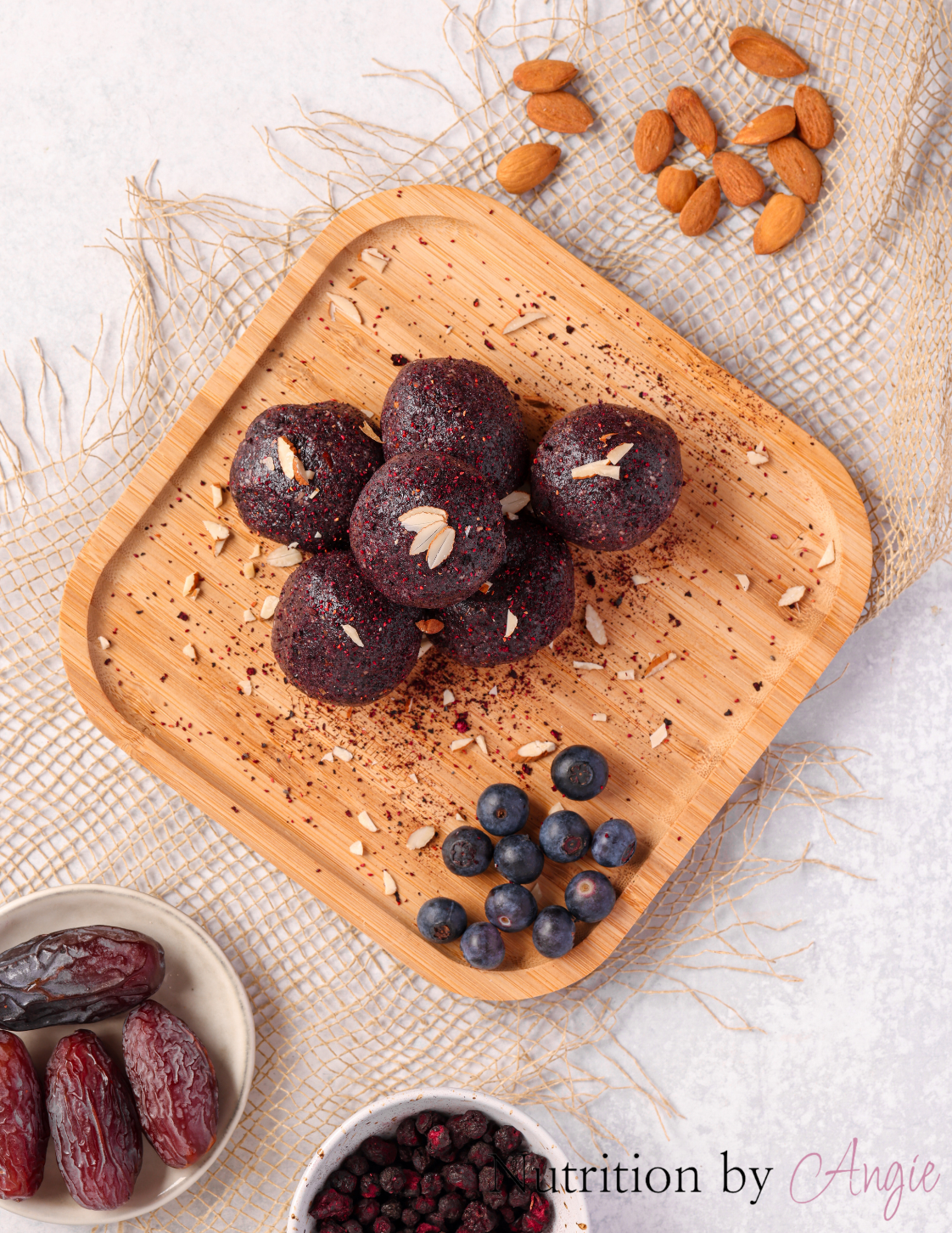 Almond and Blueberry Energy Balls
