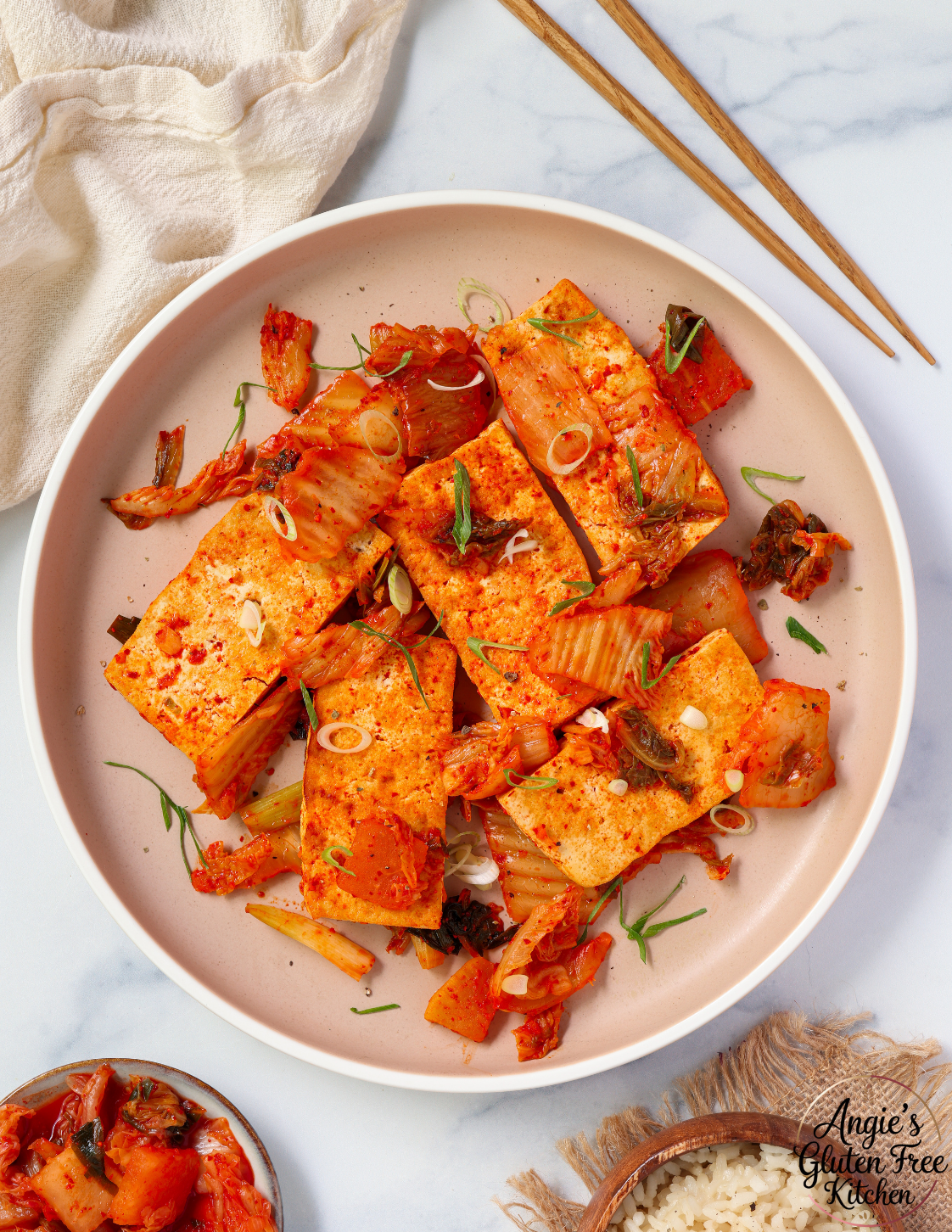 Seared Tofu with Kimchi