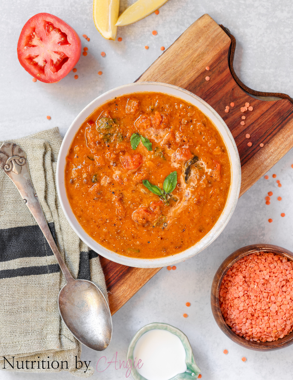Tomato Lentil Soup (Slow Cooker)