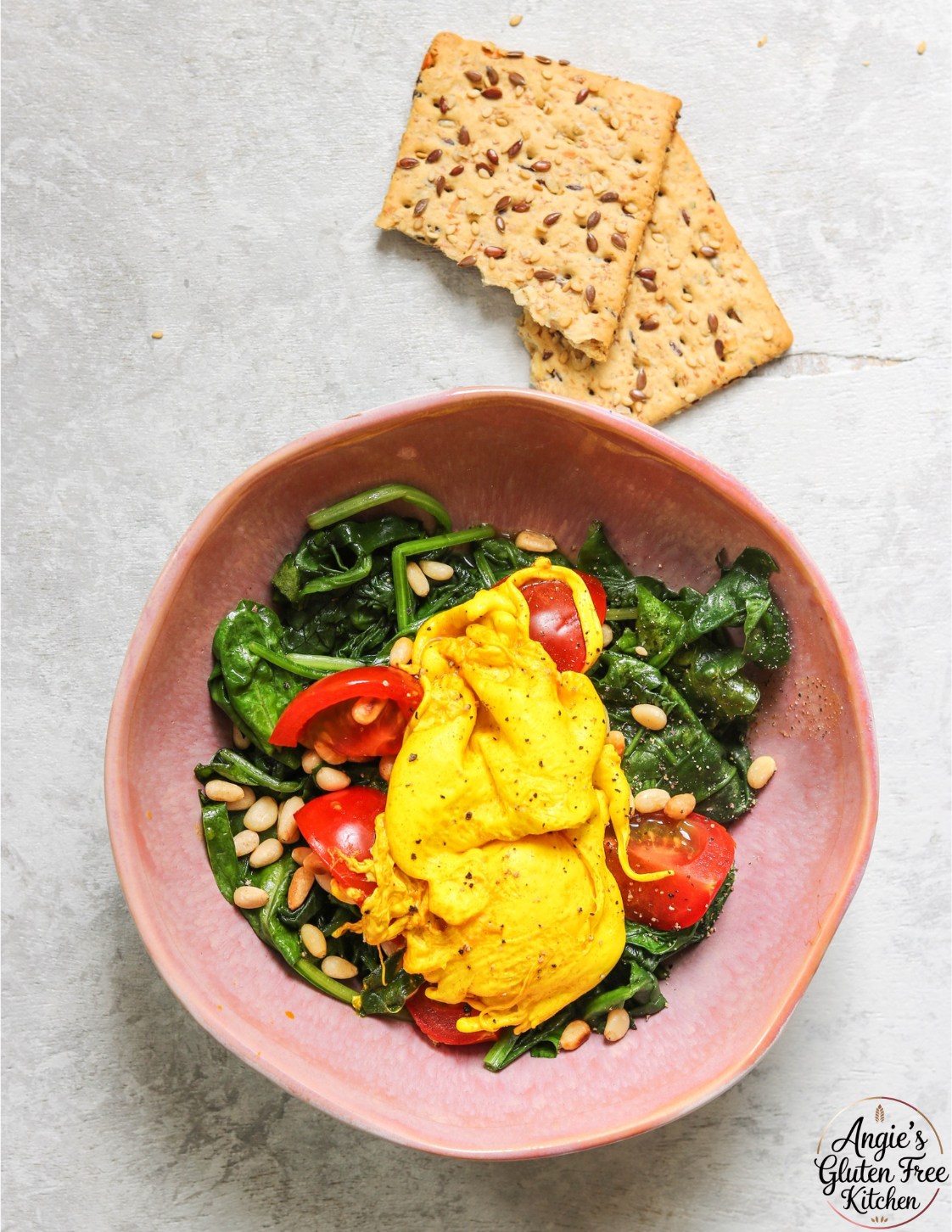 Spiced Turmeric Poached Egg Spinach