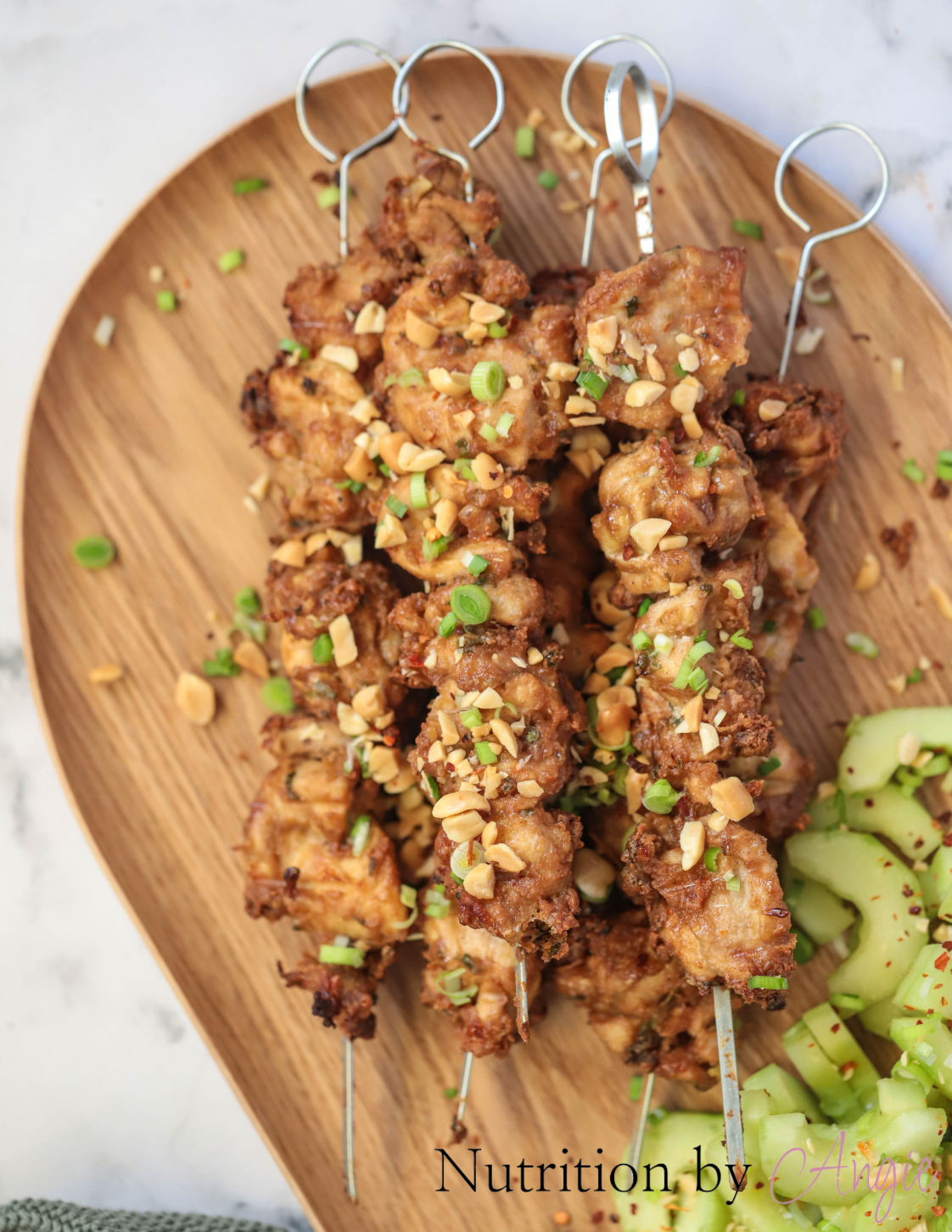 Peanut Chicken Skewers