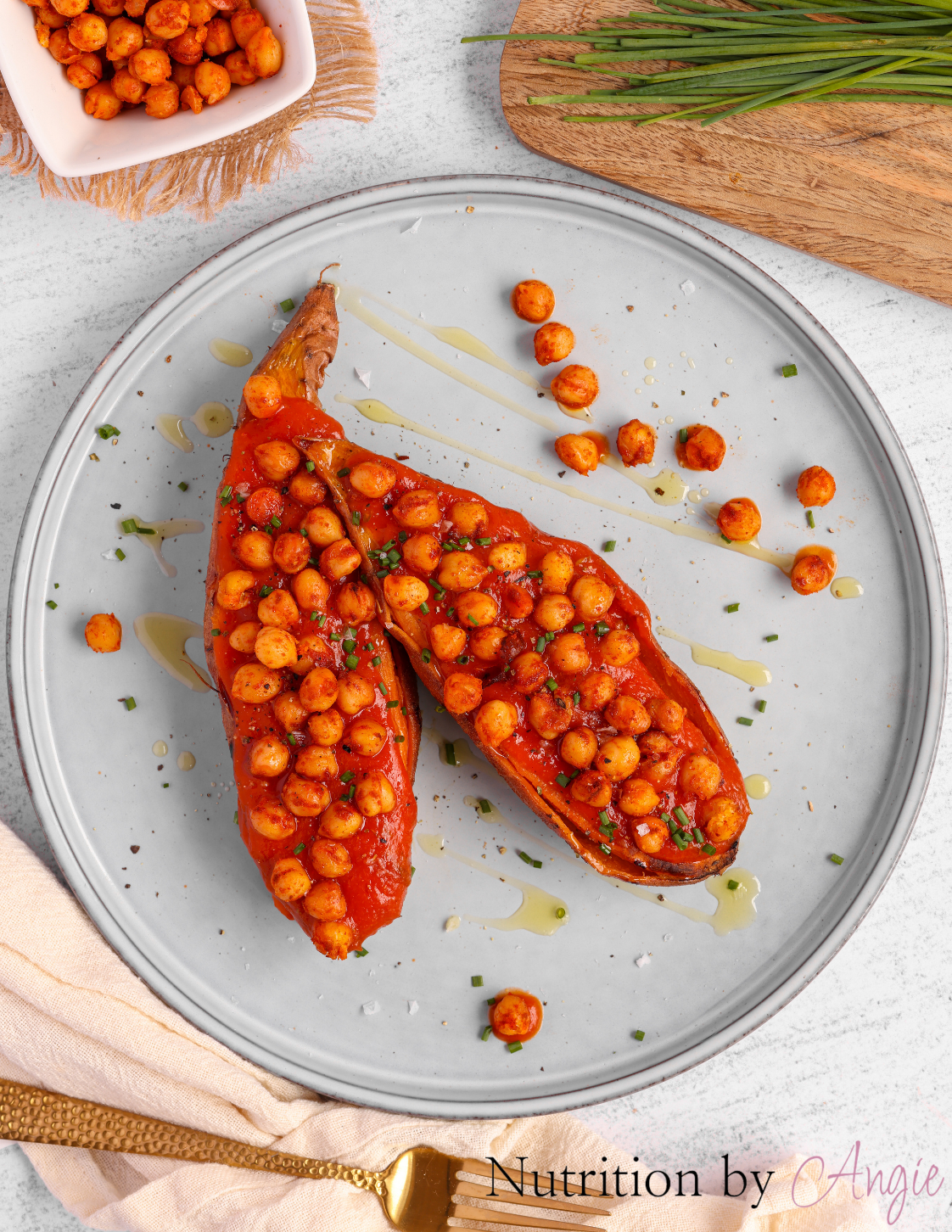 Chickpea Sweet Potato Boats