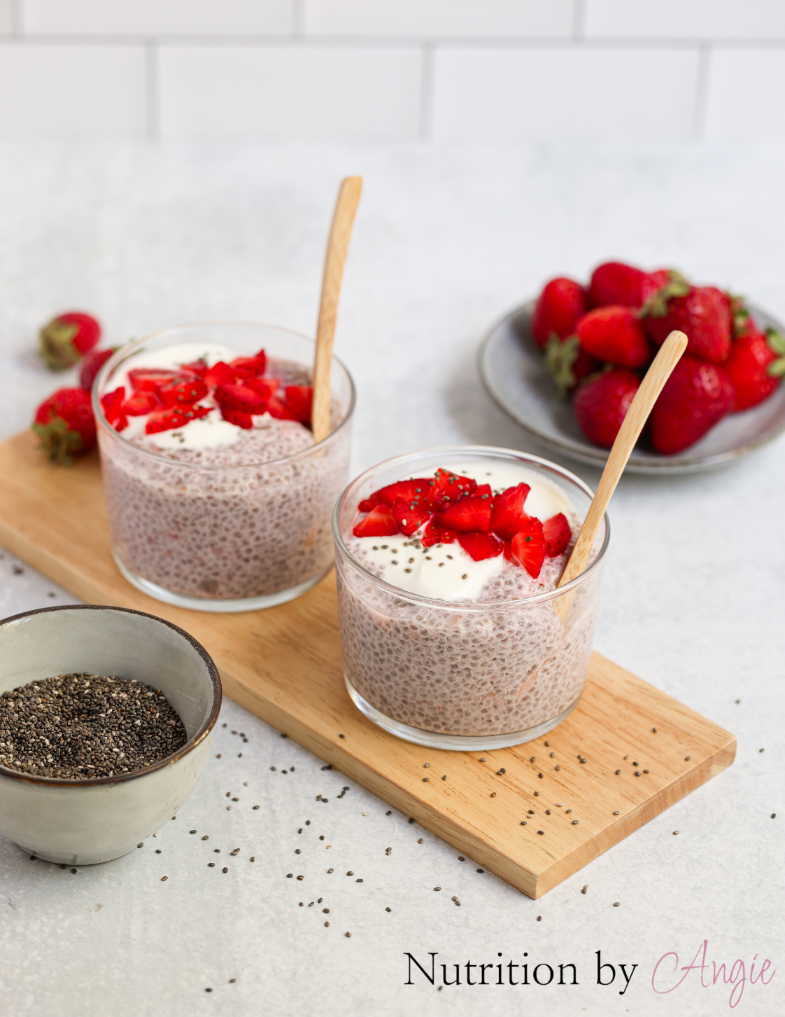 Keto Strawberry Chia Pots