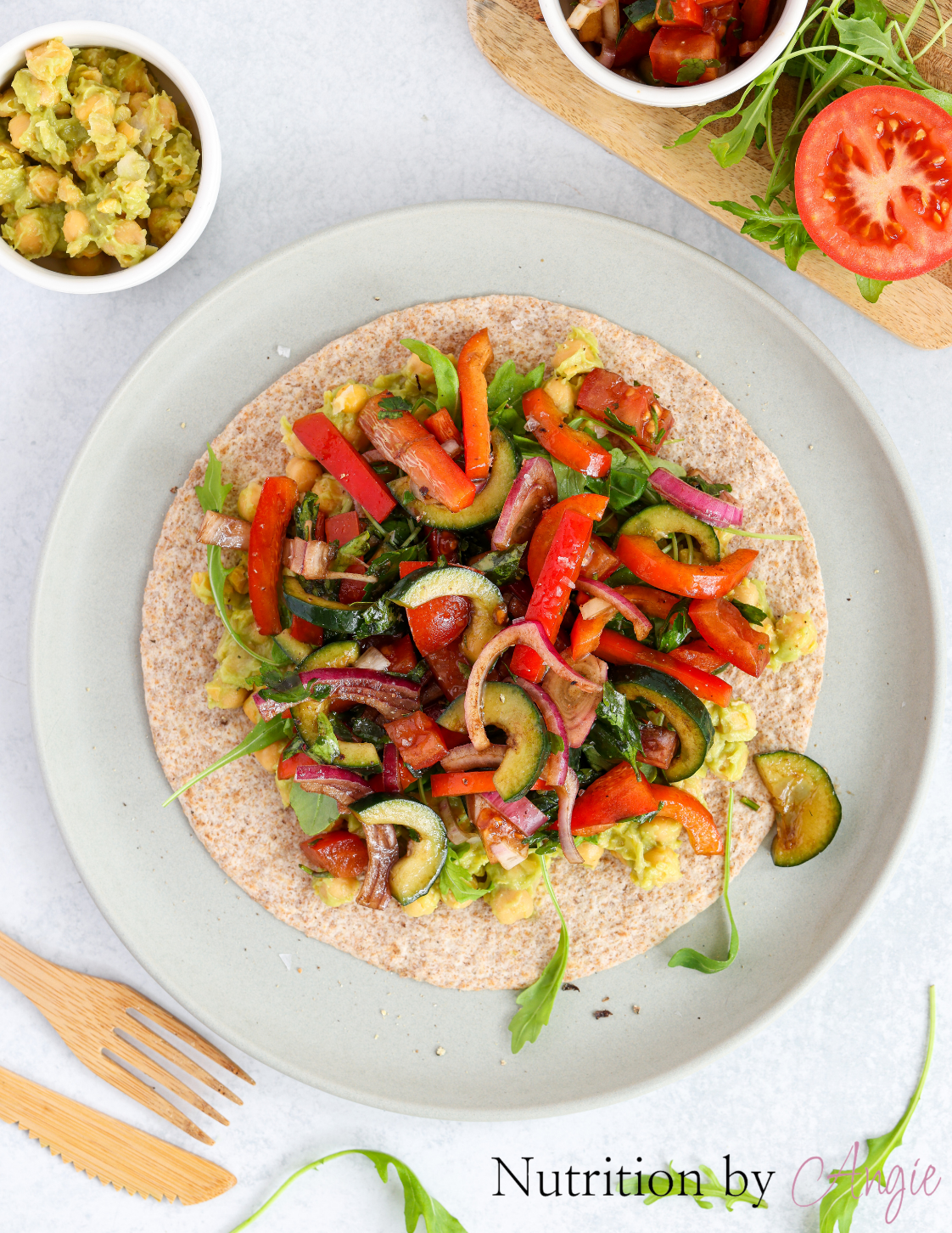 Chickpea Avocado Veggie Wraps