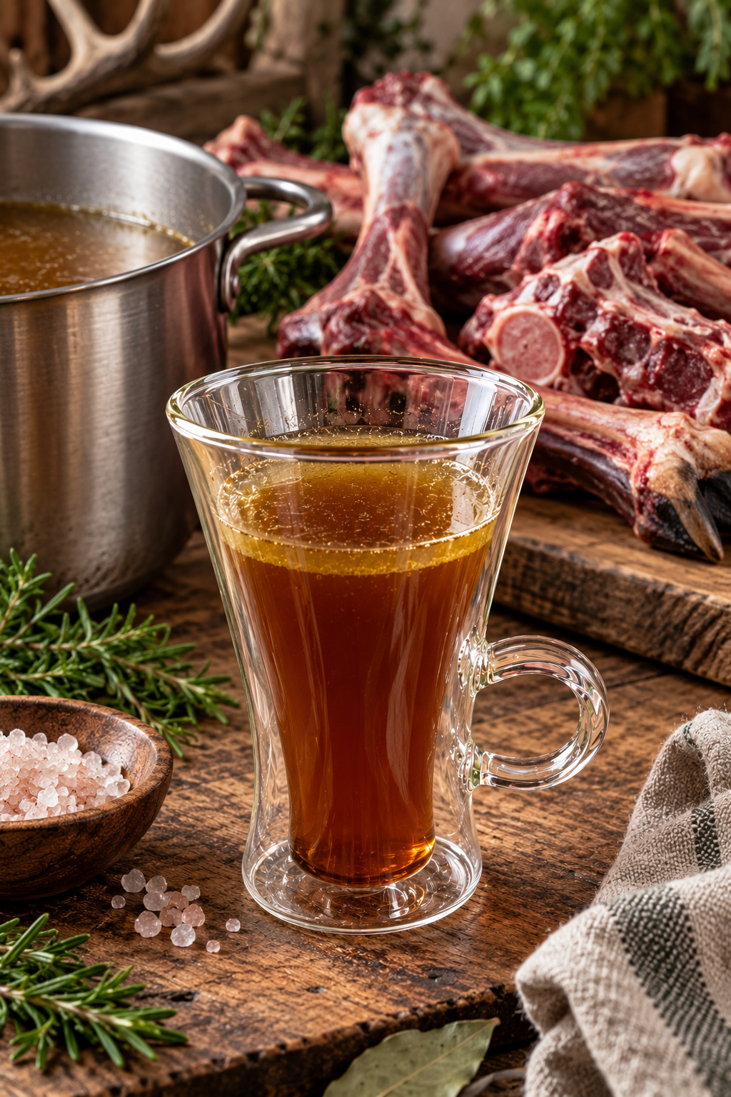 Homemade Venison Bone Broth