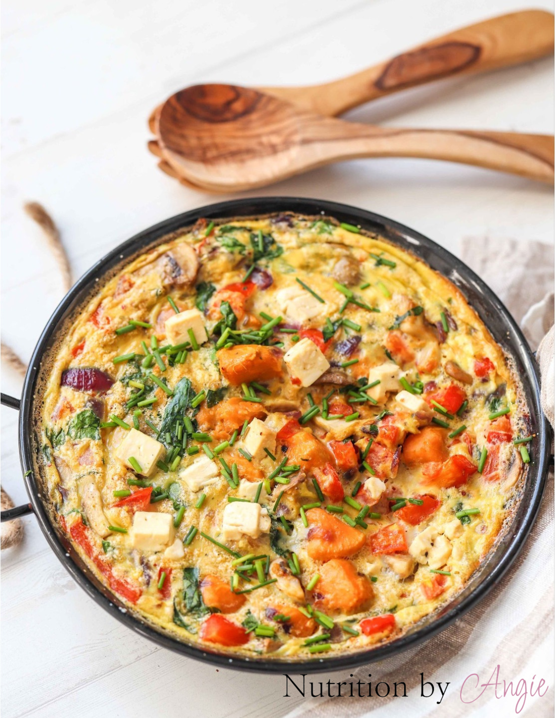 Spanish Sweet Potato and Feta Omelet