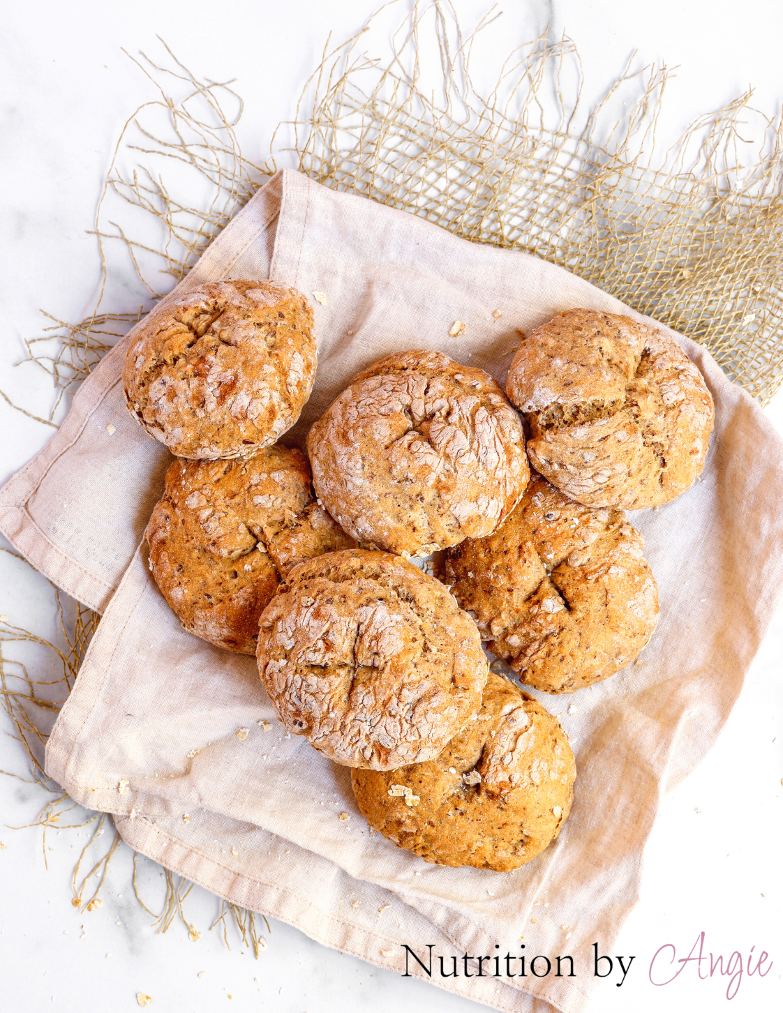 Rustic Flaxseed Spelt Buns