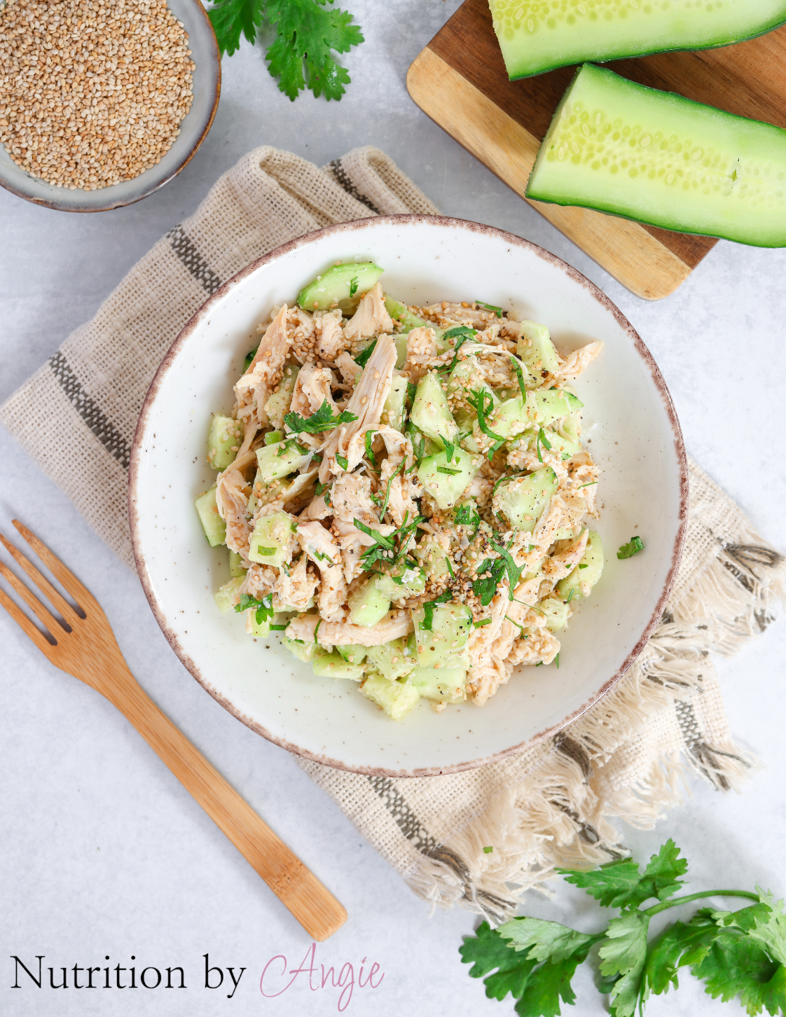 Easy Cucumber Chicken Salad