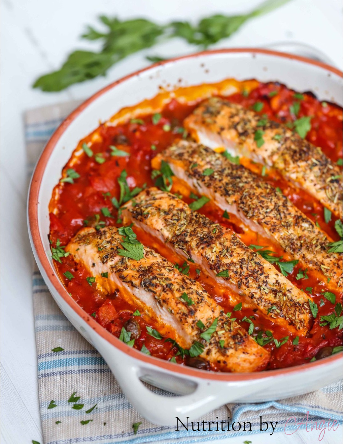 Salmon Baked in Tomato Sauce