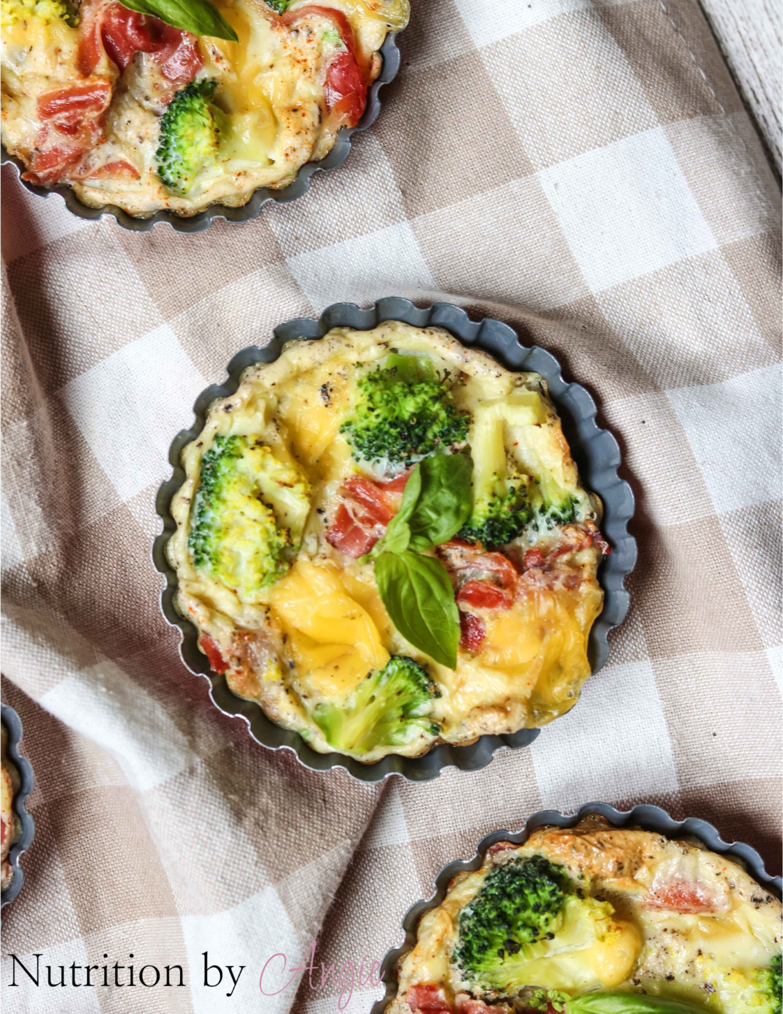 Egg Broccoli and Ham Breakfast Muffins