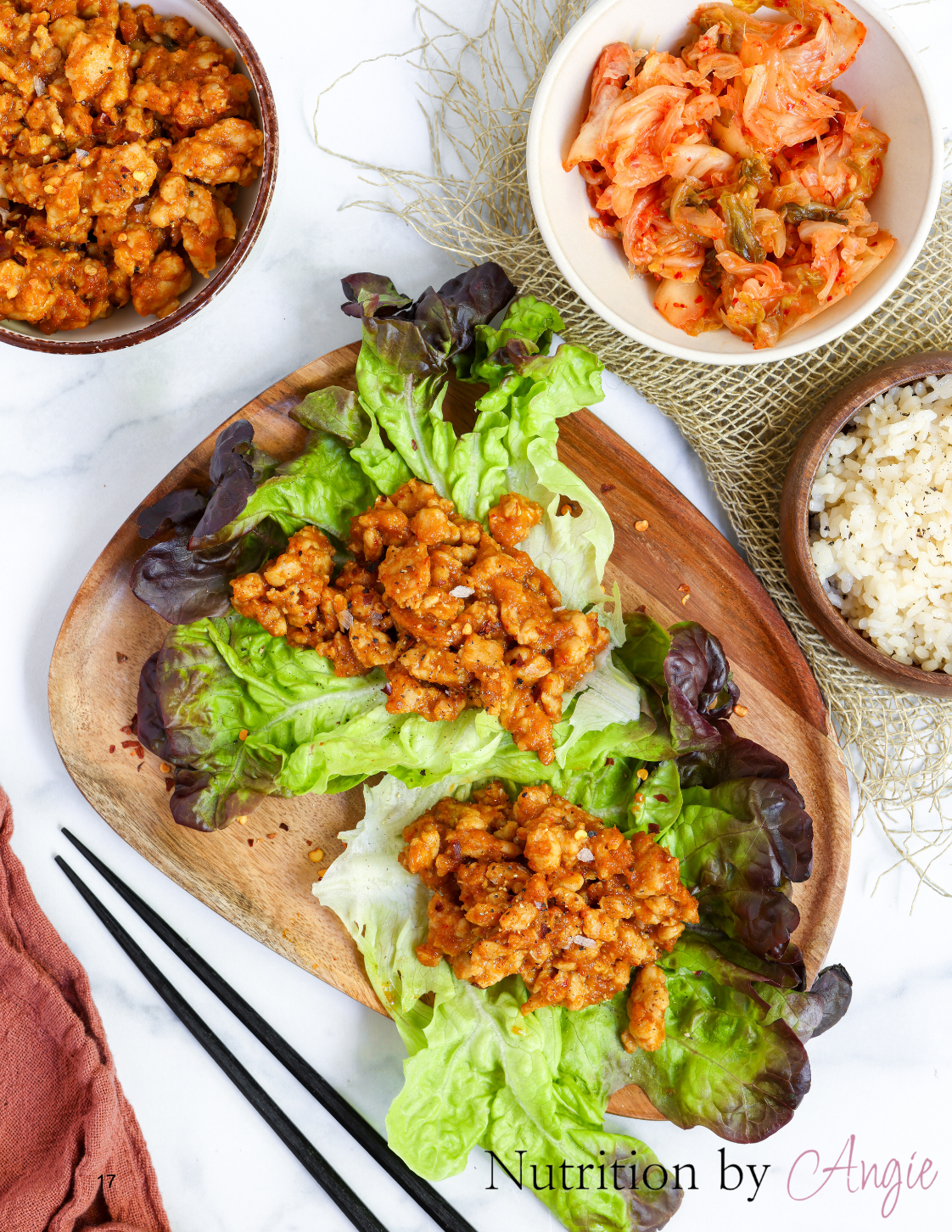 Spicy Kimchi Chicken Cups