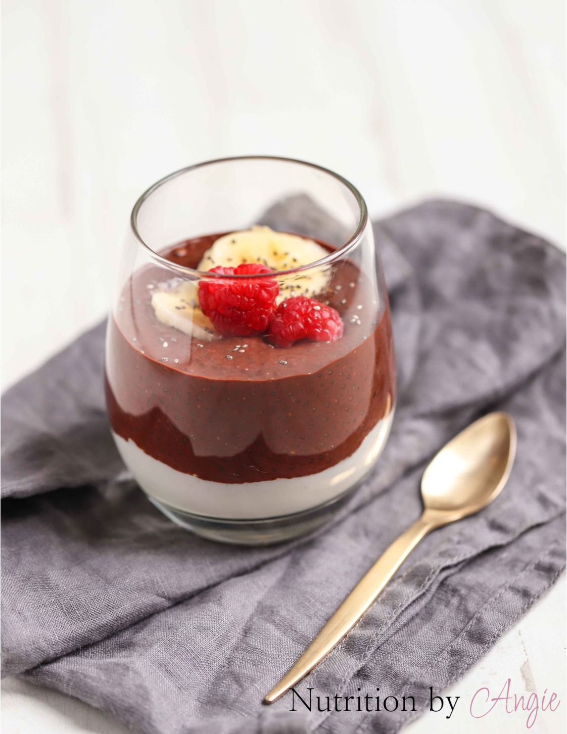 Keto Chocolate and Yogurt Layered Chia Pudding