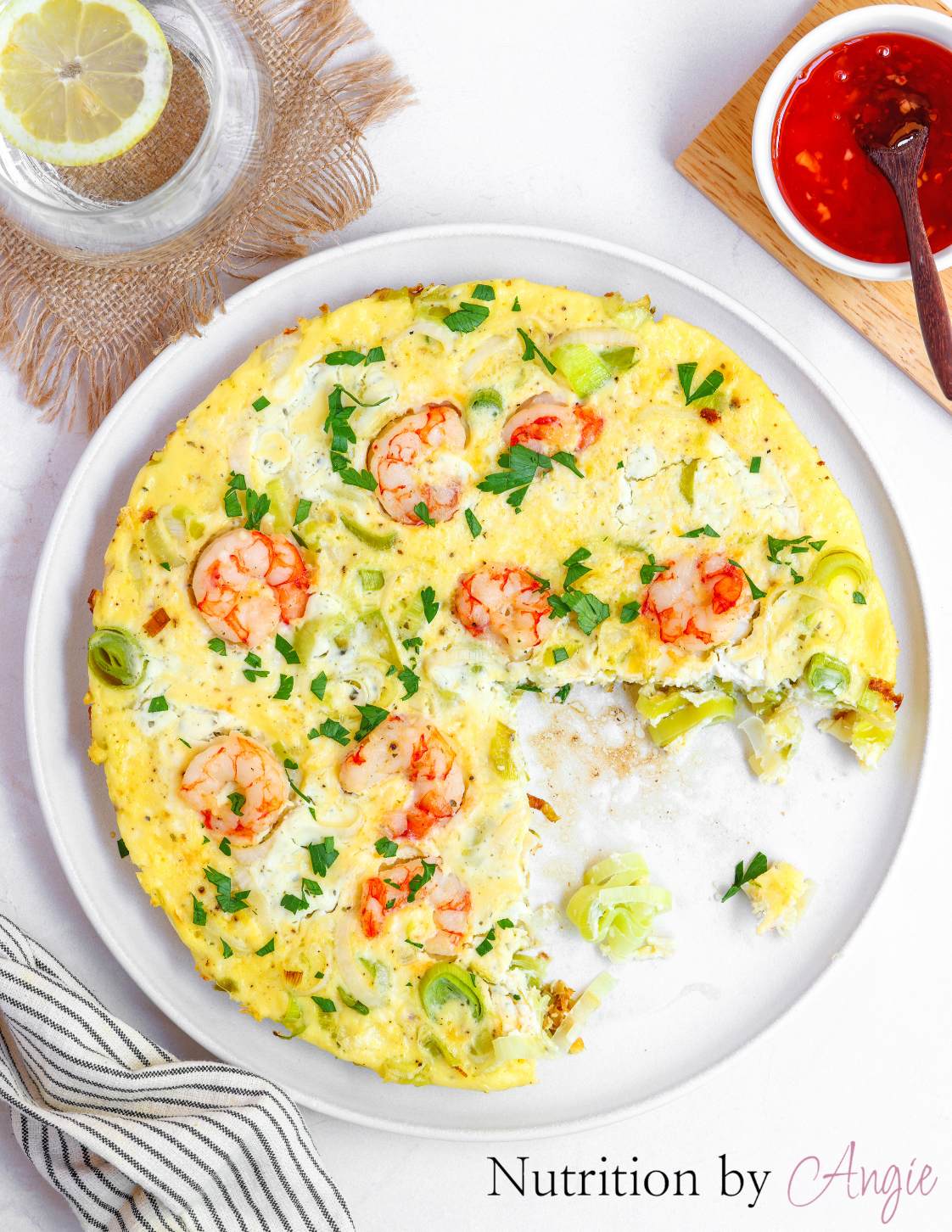 Keto Prawn and Leek Frittata