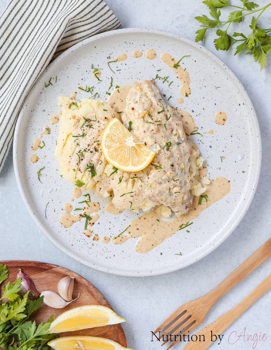 Baked Fish with Lemon Sauce