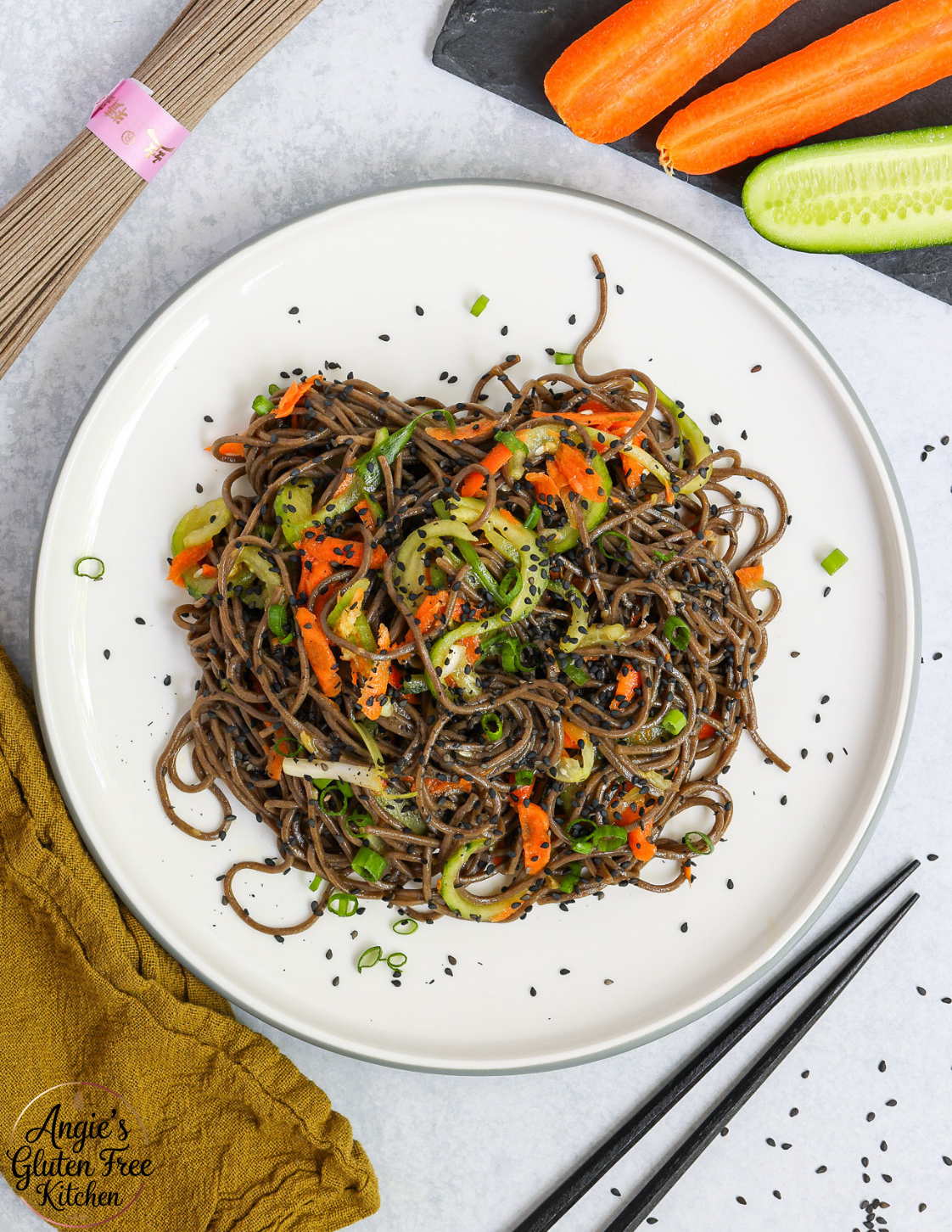 Cold Sesame-Ginger Soba Noodles