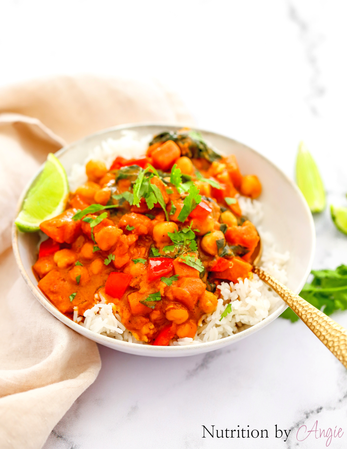 Chickpea Sweet Potato Coconut Curry