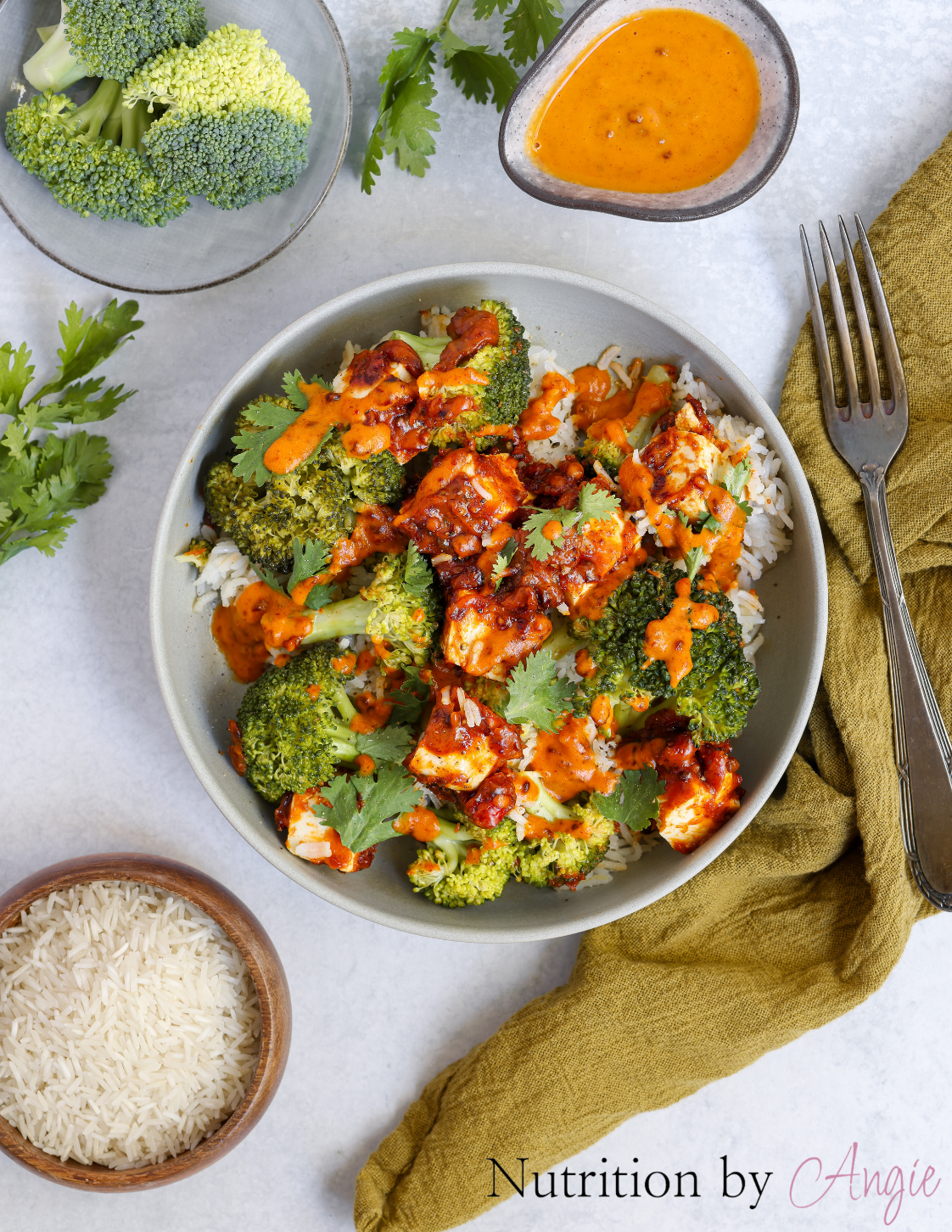 One-Pot Tofu and Broccoli Rice
