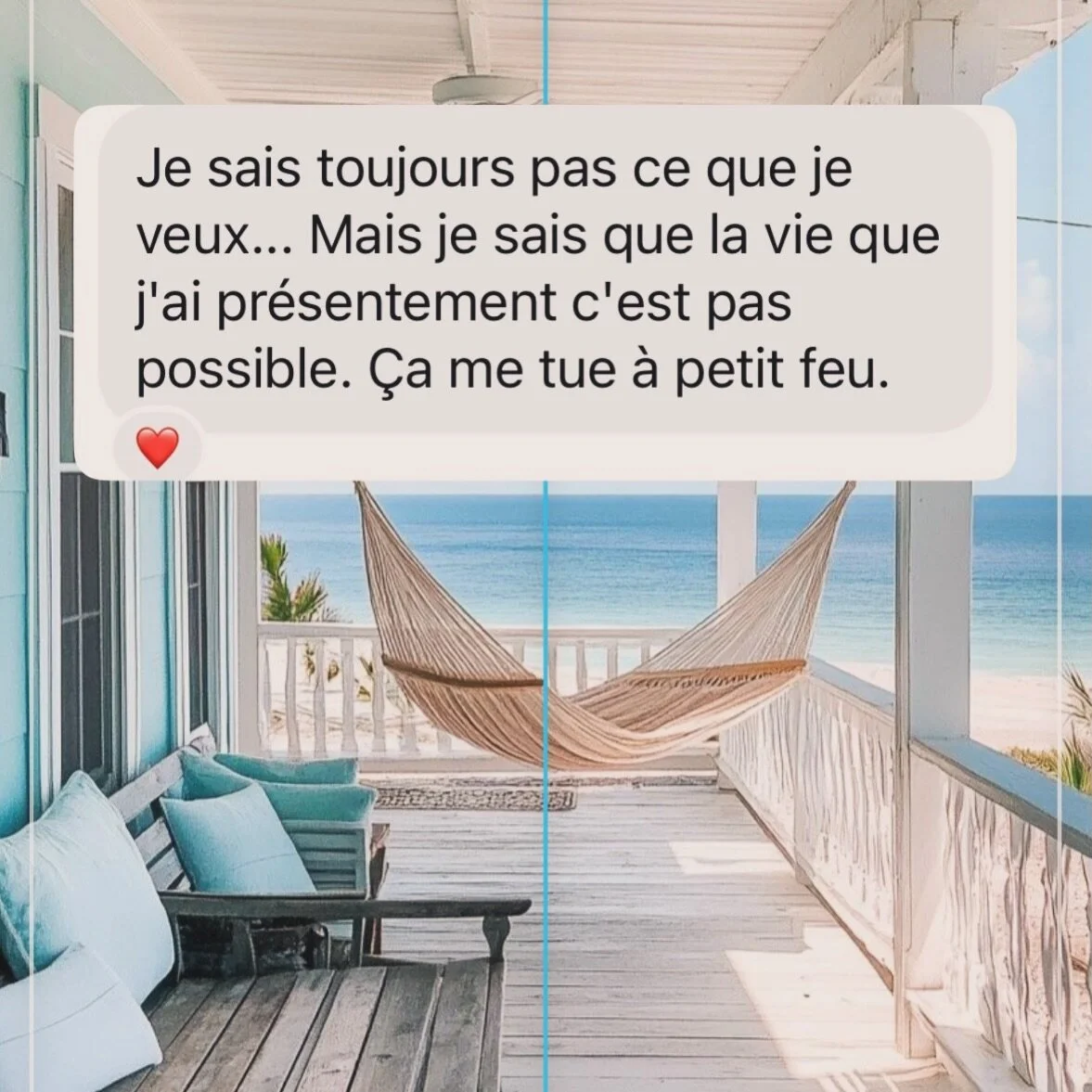 Ma ch&egrave;re Ma&eacute;va, tout d&rsquo;abord bravo &agrave; toi pour cette constatation. Parce qu&rsquo;il y a une partie de toi probablement qui aimerait tellement pouvoir continuer comme avant. Endurer. Faire &ldquo;comme si&rdquo;. Rentrer dan