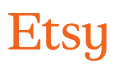 Etsy logo in orange text on white background