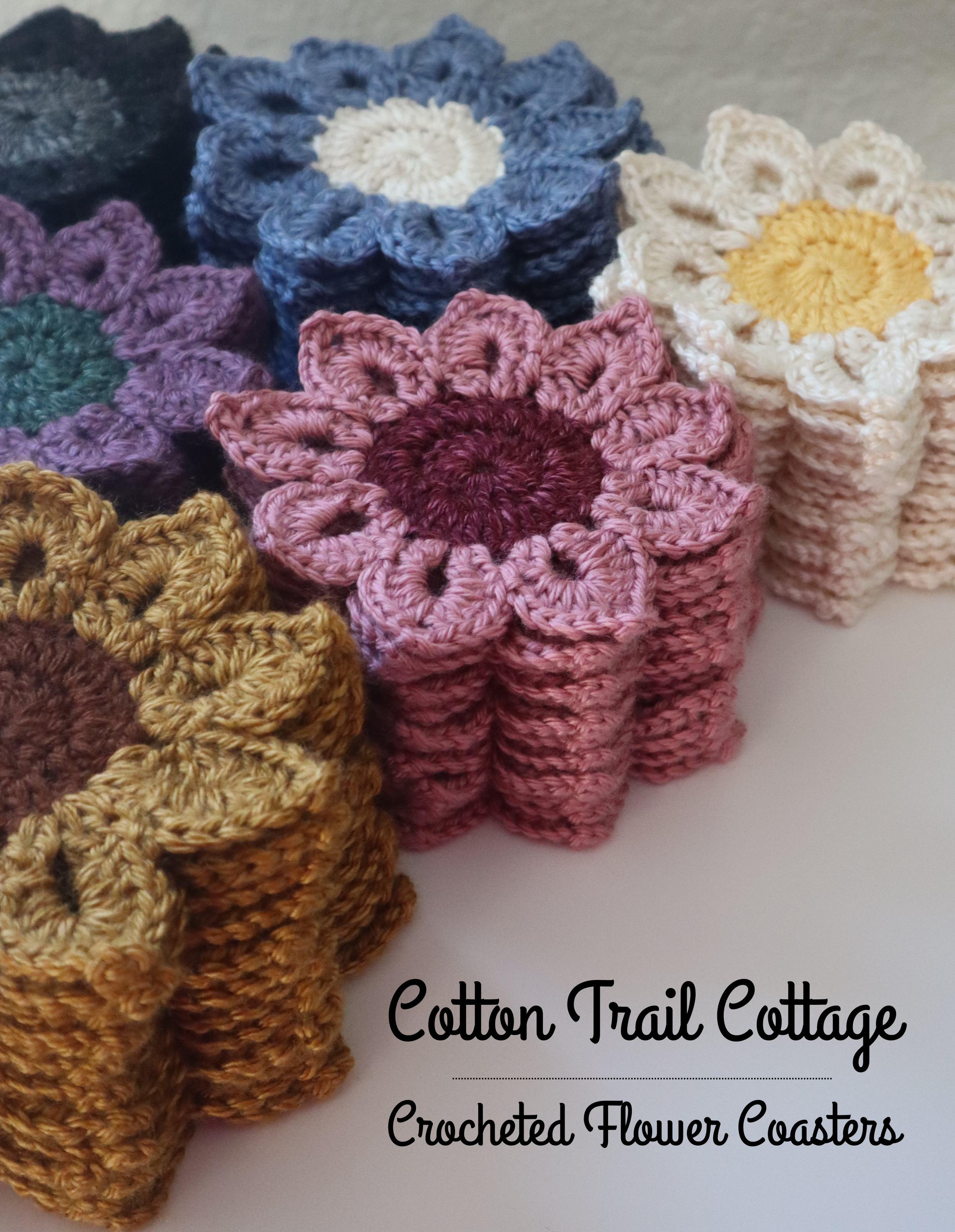 Crocheted Flower Coasters