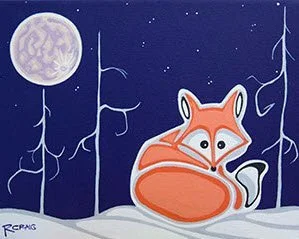 Fox and Moon - framed by Carriage House Picture Framing Shop