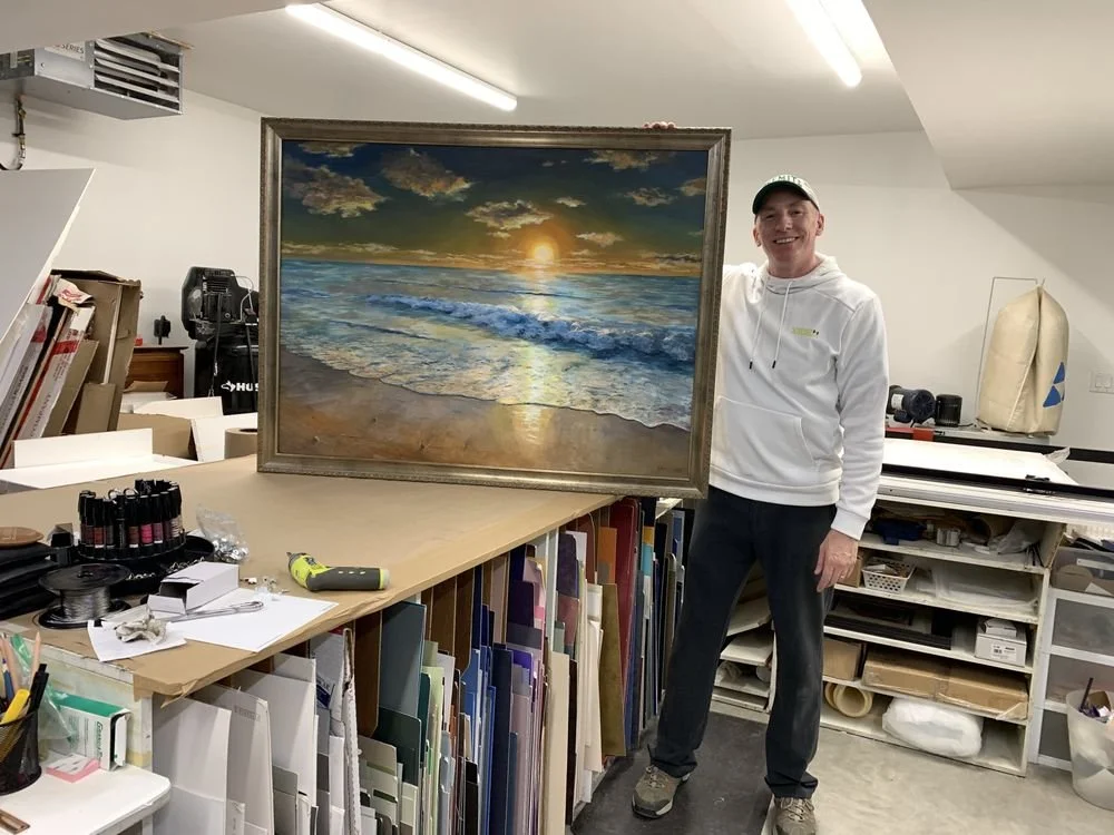 Liam Jones Big Wave - framed by Carriage House Picture Framing Shop