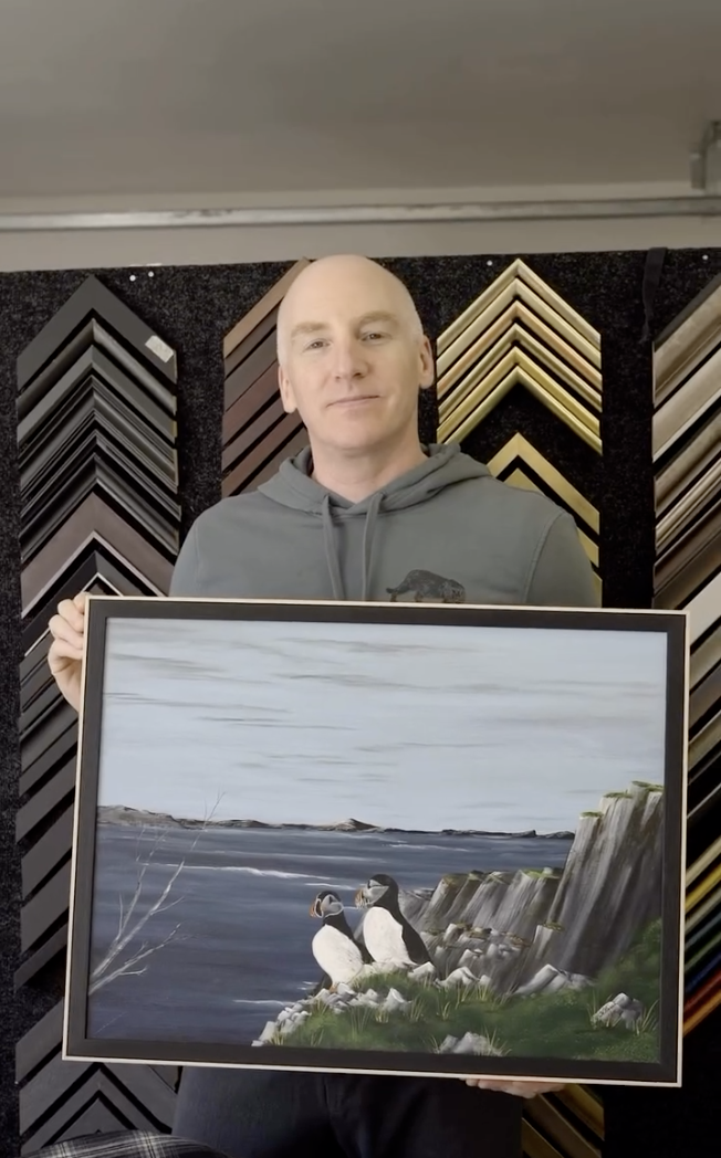Puffins - framed by Carriage House Picture Framing Shop