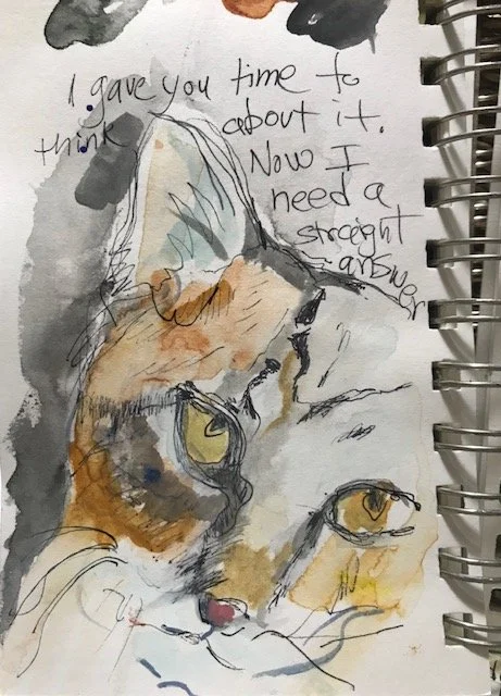 Talking Back | Pen and Ink | 5" x 7"