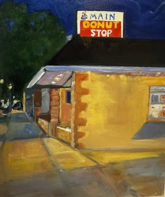 Main Street Donuts | Oil | 16" x 20" | $450