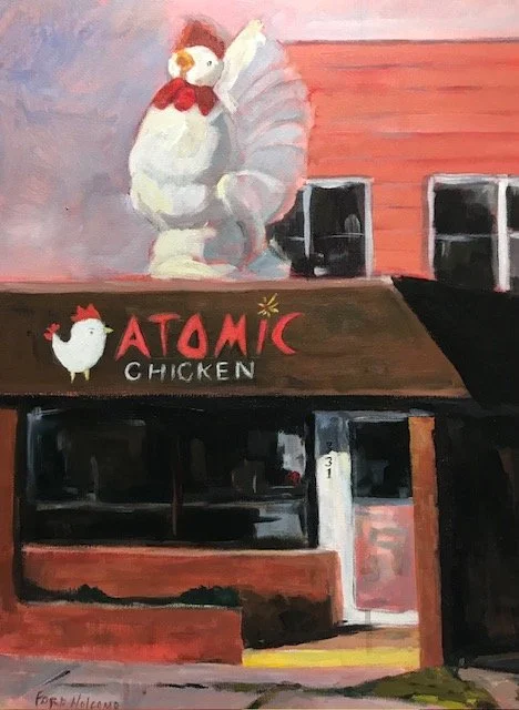 Atomic Chicken | oil | 18" x 24", sold
