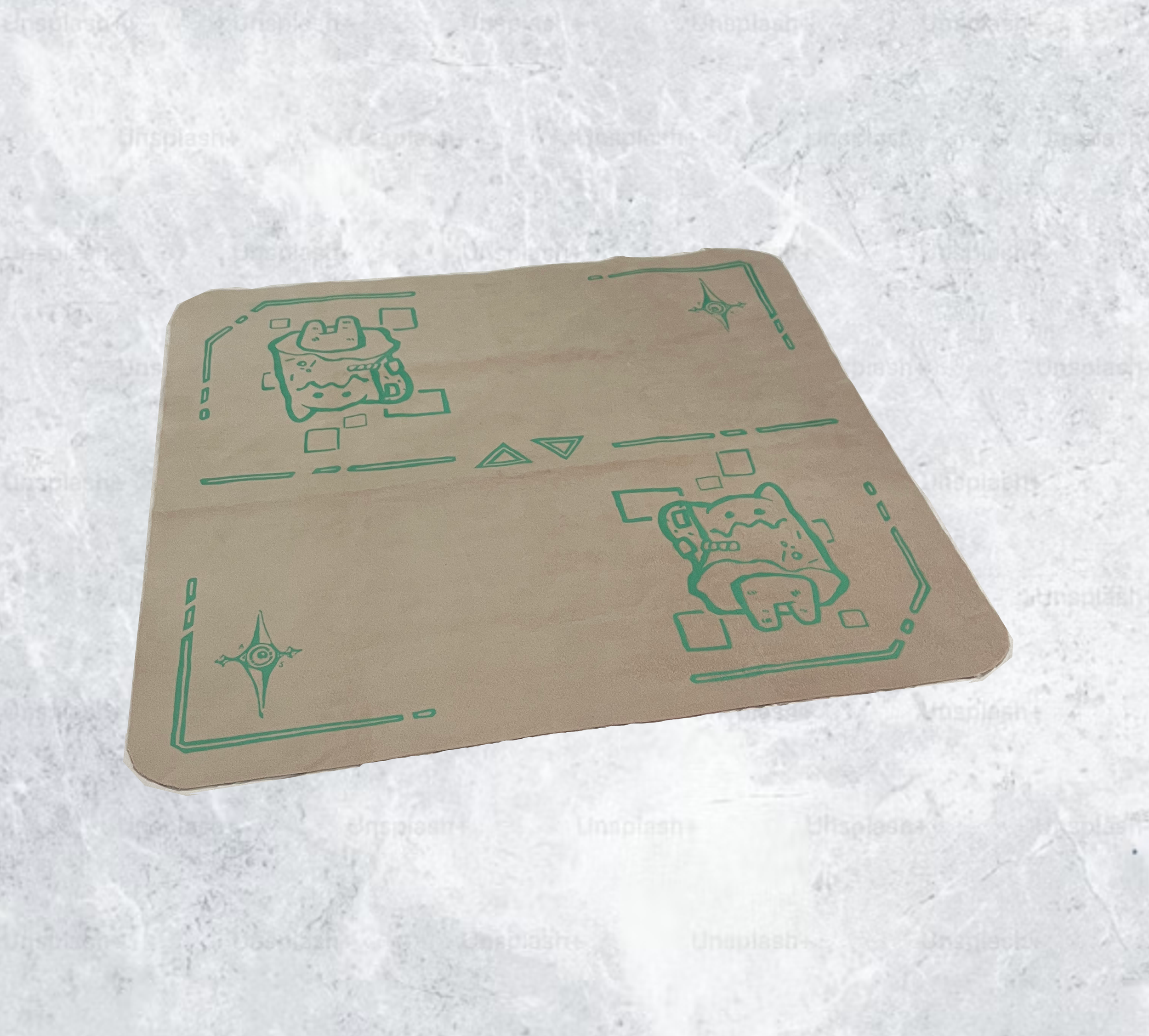 Preorder - Marshmao Cloth Mat - Beige (Mint Ink)