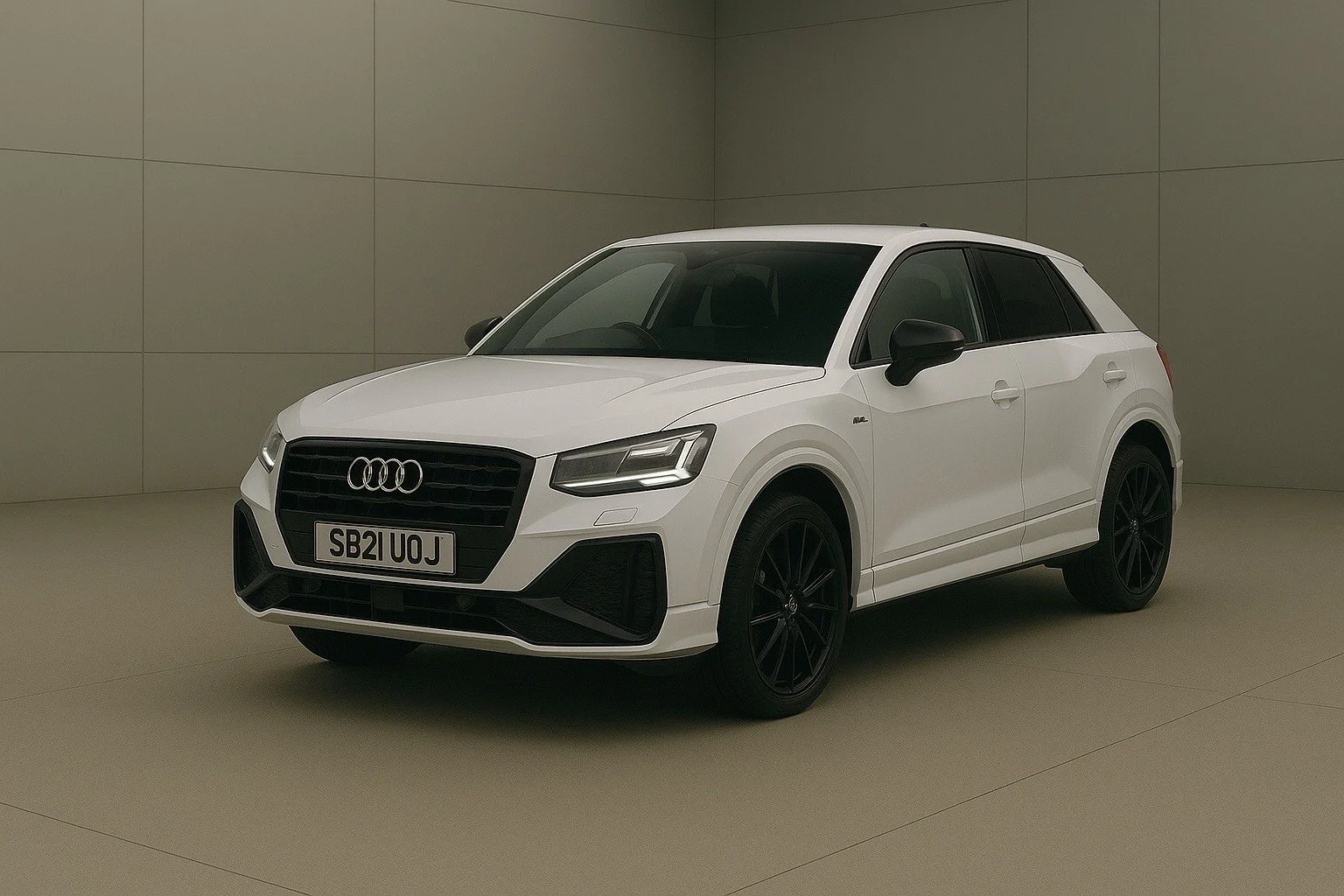 Audi Q2 Black Edition available for London car hire near Fulham Broadway