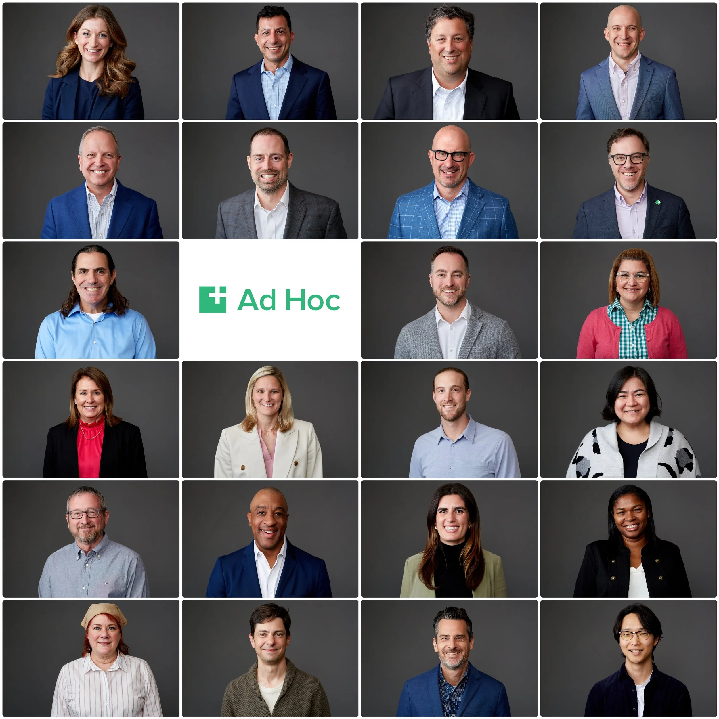 Company headshots for a team in McClean