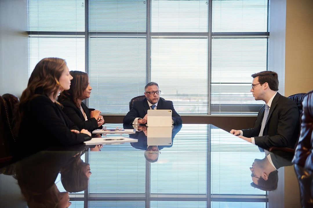 Portrait of a legal team in action