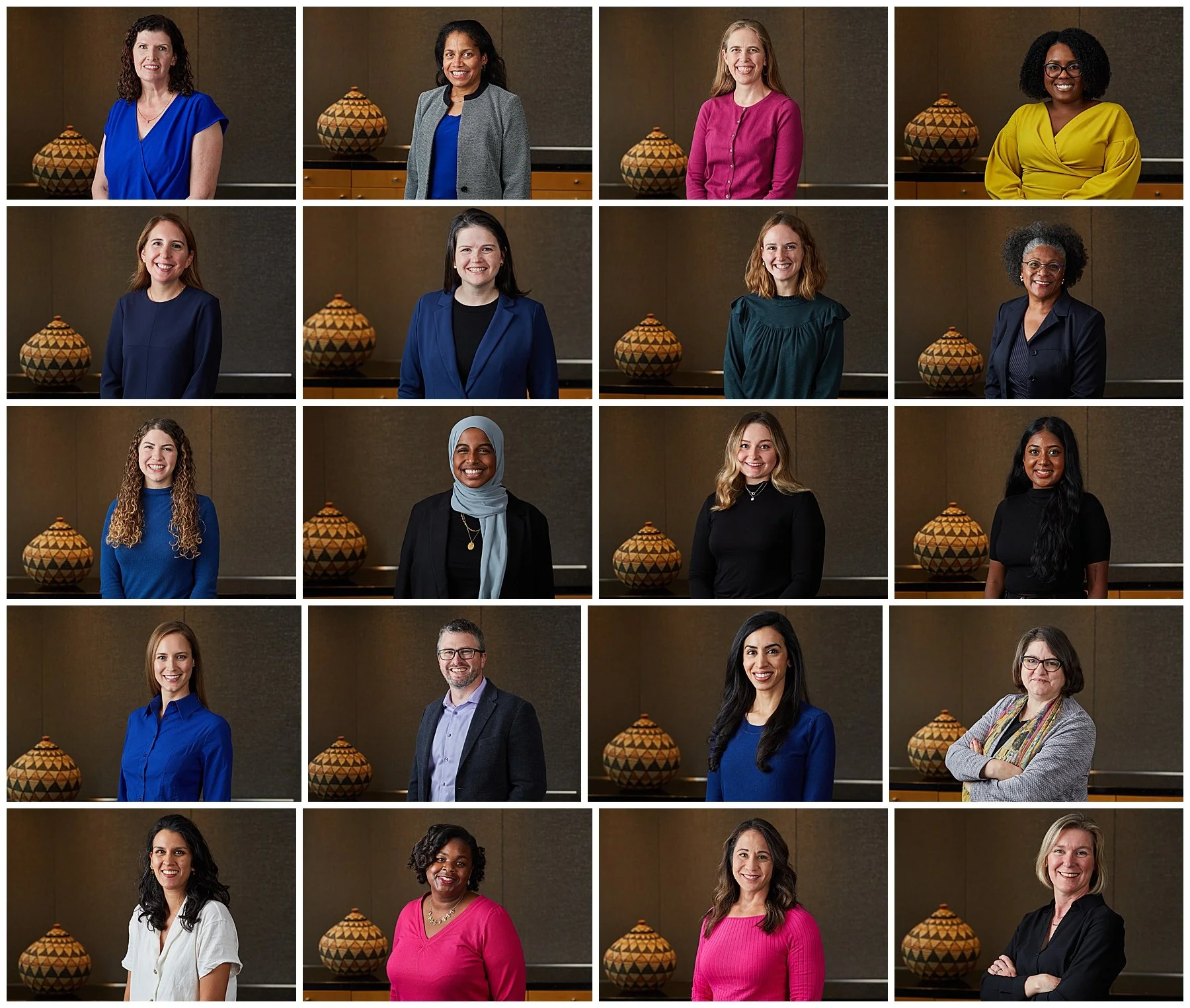 Image grid of professional headshots take for the Kaiser Family Firm in Washington D.C