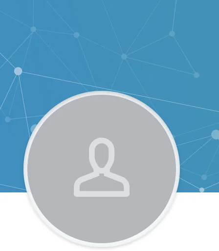 Generic user avatar with blue network background