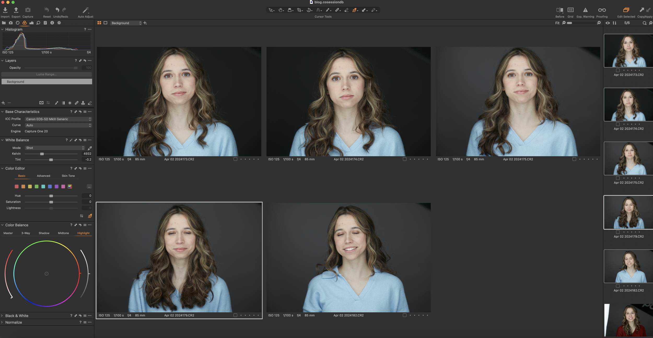 Evolution of a headshot