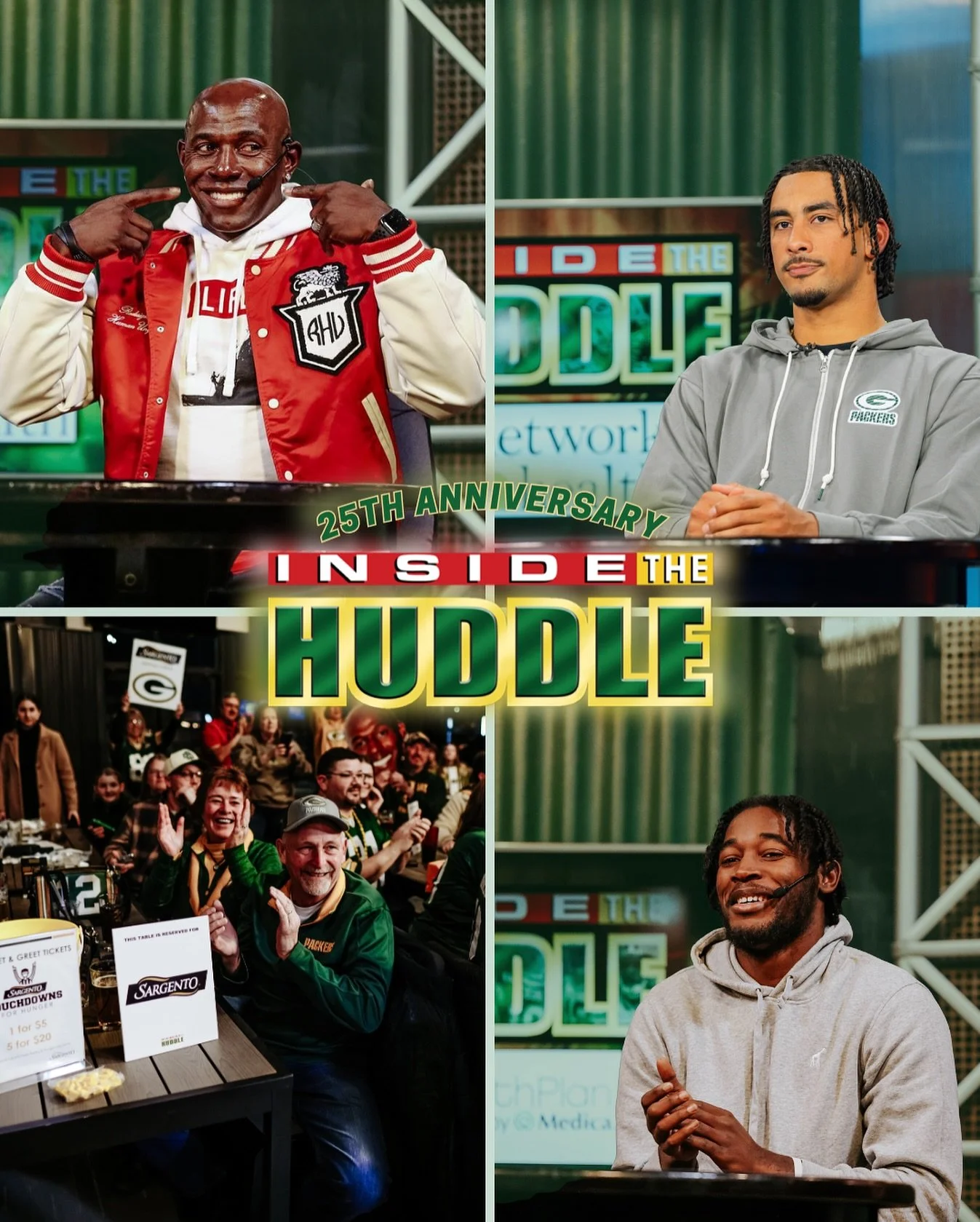 Celebrating 25 years of Inside the Huddle!🏈

We&rsquo;re thrilled that Green Bay legends Donald Driver, Jordy Nelson, Mason Crosby, and James Jones will be among our hosts this special anniversary season. 

Tune in weekly starting September 7th‼️

P