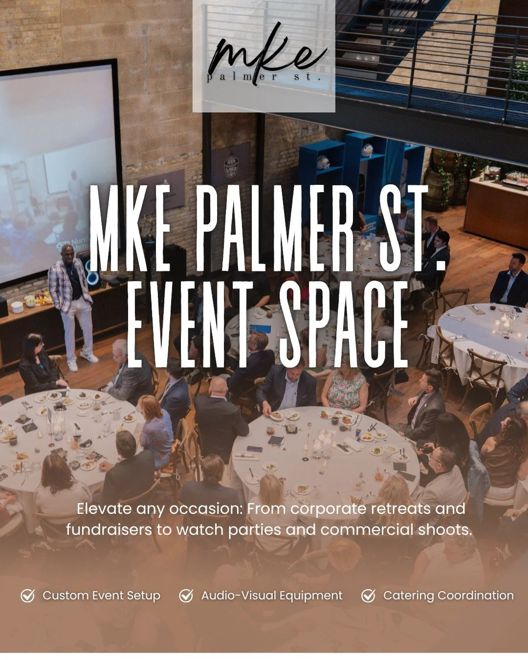 f you&rsquo;re looking for a unique spot for your next company outing or party, we&rsquo;ve got you covered. 🏀🏙️

From commercial shoots with the Watt brothers to private dinners and holiday parties, MKE Palmer St. is built for whatever you're plan