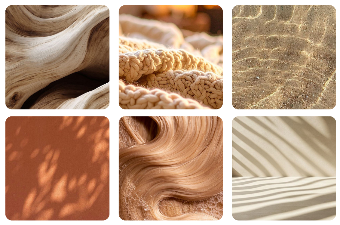 Mood Board
Pour construire l’univers du salon, j’ai choisi de réunir des images et des matières qui traduisent à la fois la lumière, la chaleur et un sentiment d’accueil immédiat.
L’idée est d’apporter une dimension lumineuse, fraîche et naturelle. A